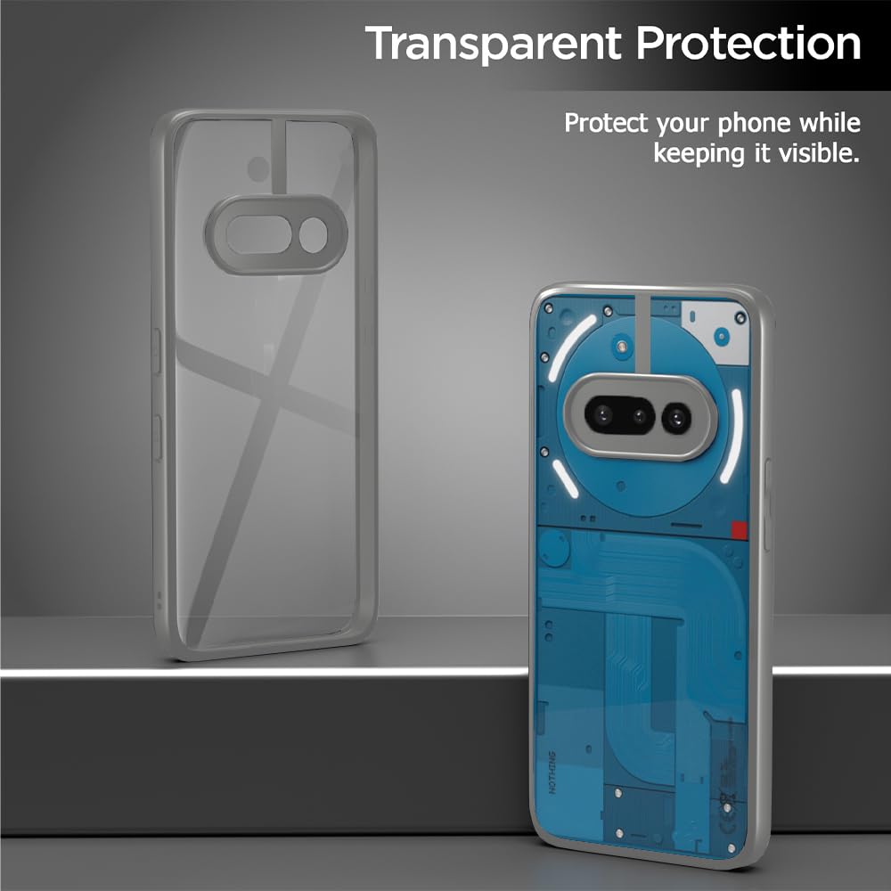 Pikkme Nothing Phone 3a 5G Eagle 2 Shockproof Sleek Hybrid Armor Back Cover (Grey)