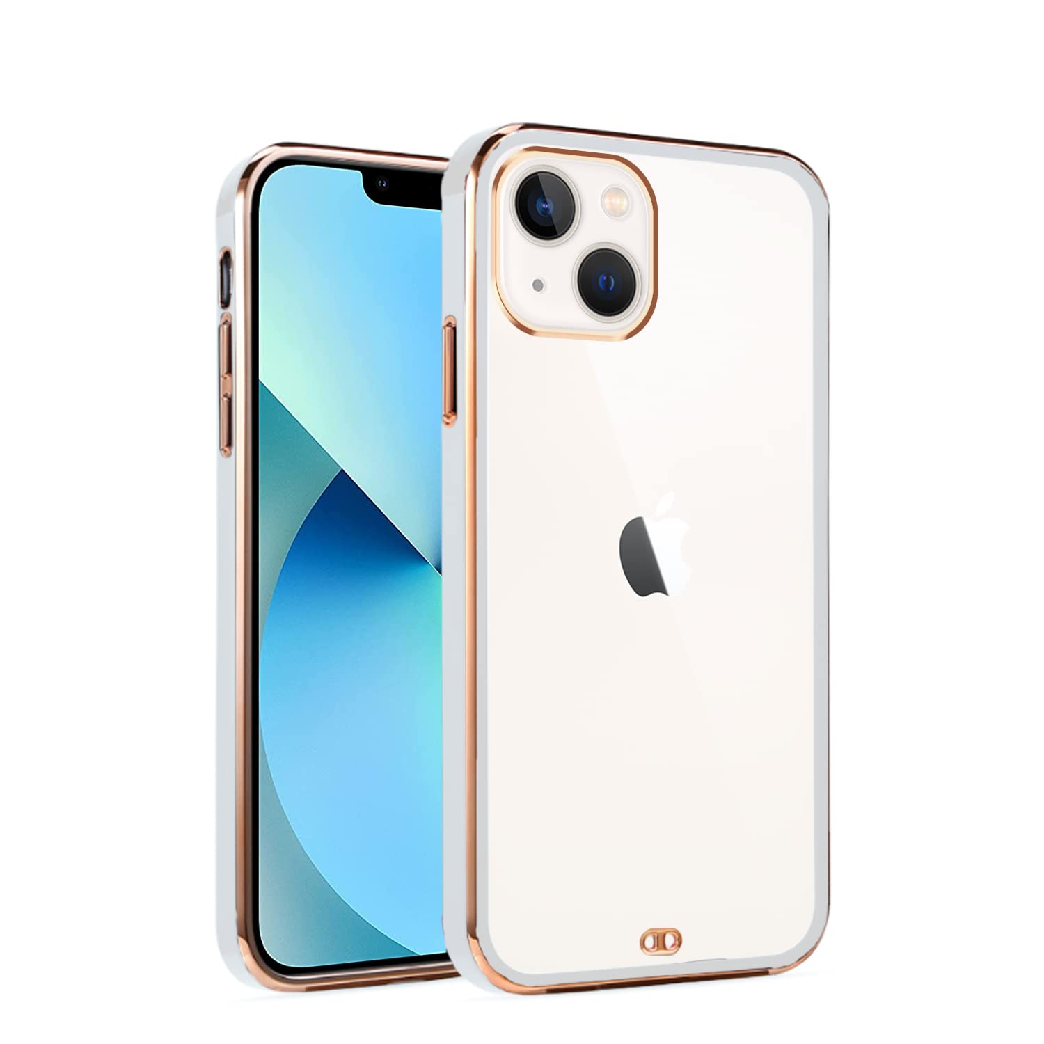 Pikkme iPhone 13 Chrome Back Cover (White)
