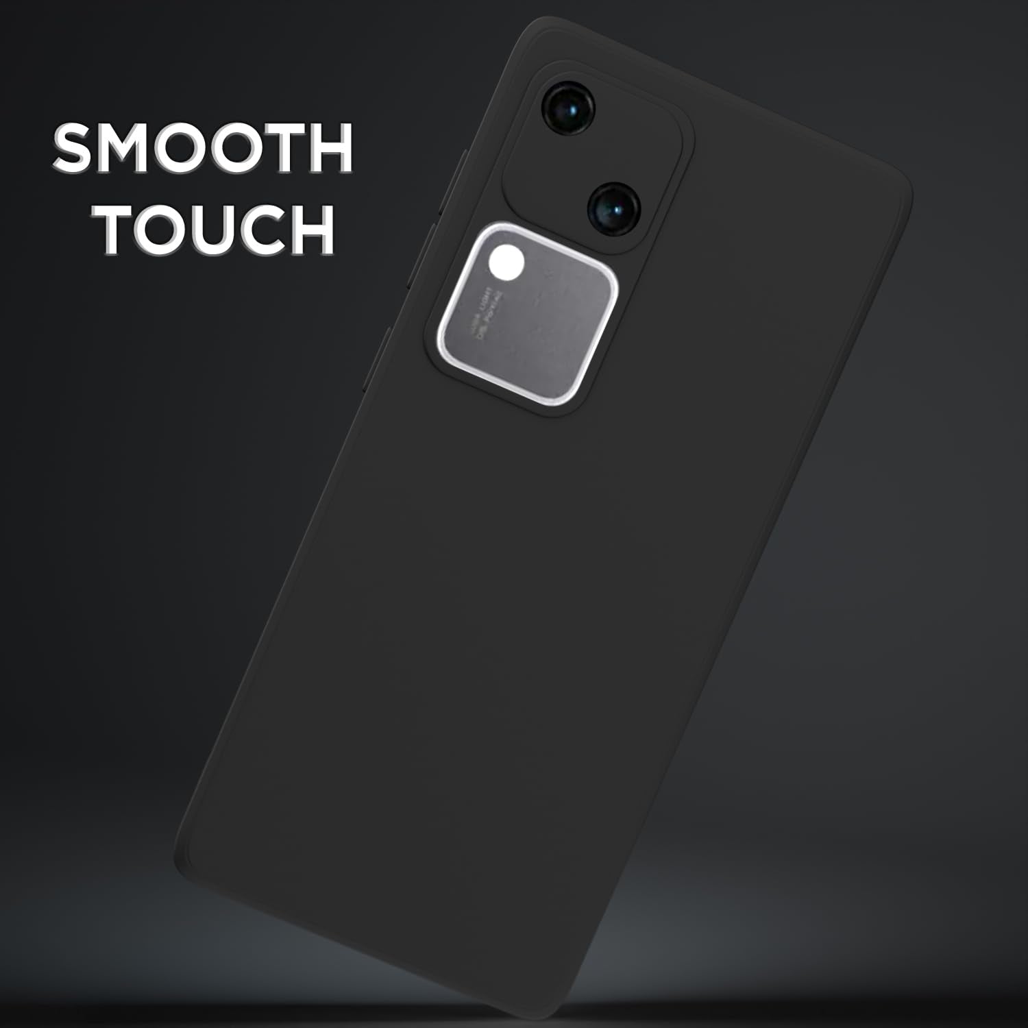Pikkme Vivo V30 5G Liquid Silicone Back Cover (Black)