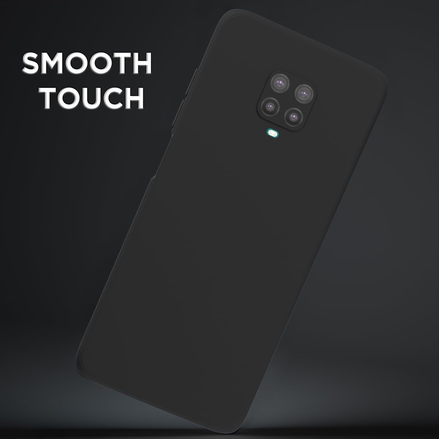 Pikkme Redmi Note 10 Lite / Redmi Note 9 Pro / Note 9 Pro Max Soft Matte Silicone Shockproof Case(Black)