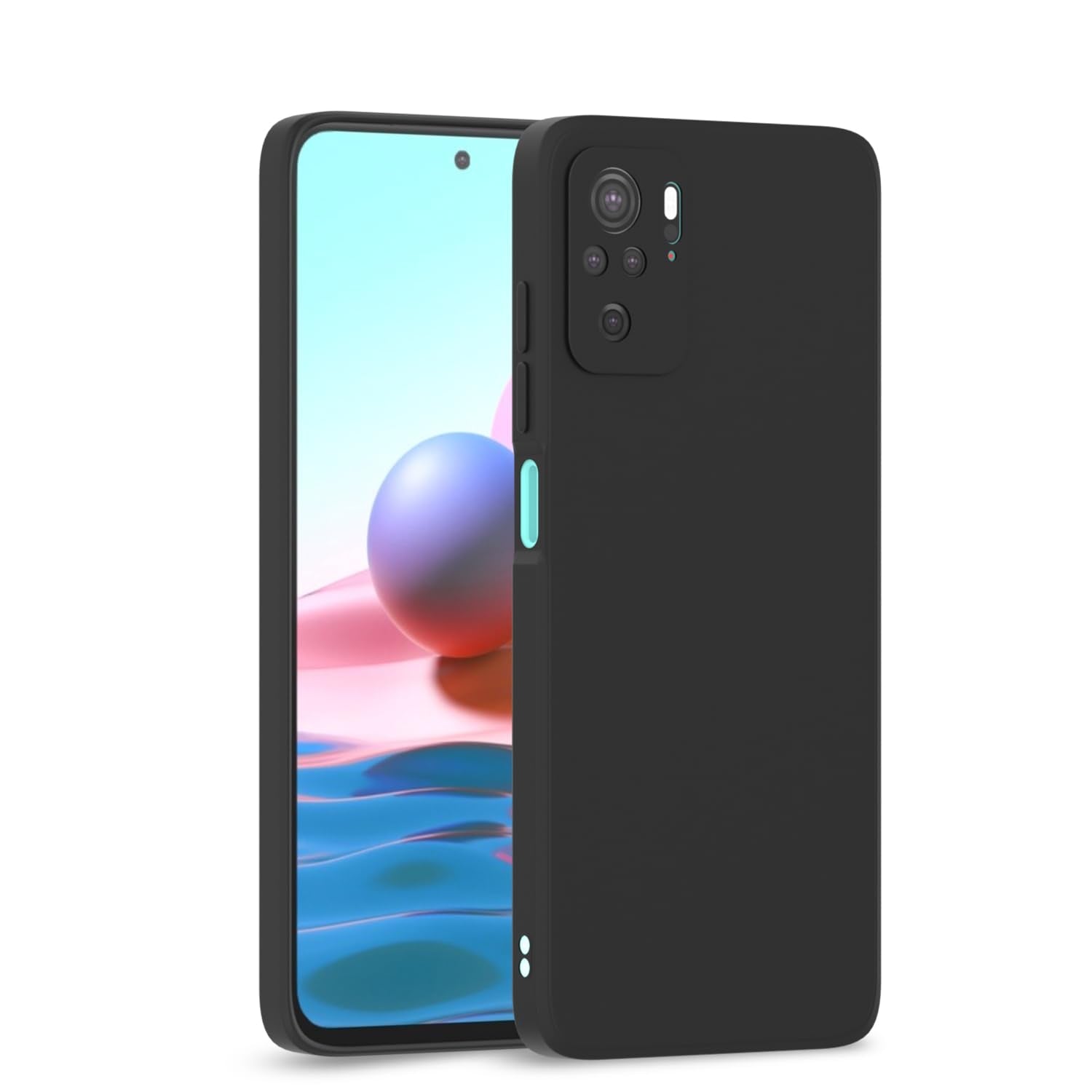Pikkme Redmi Note 10 / Redmi Note 10S Liquid Silicone Back Cover - Black