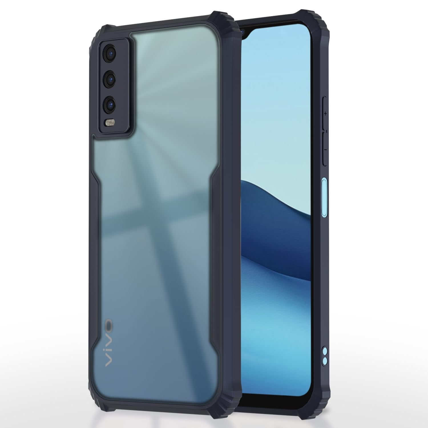Blue Clear phone cover for Vivo Y20 – Pikkme