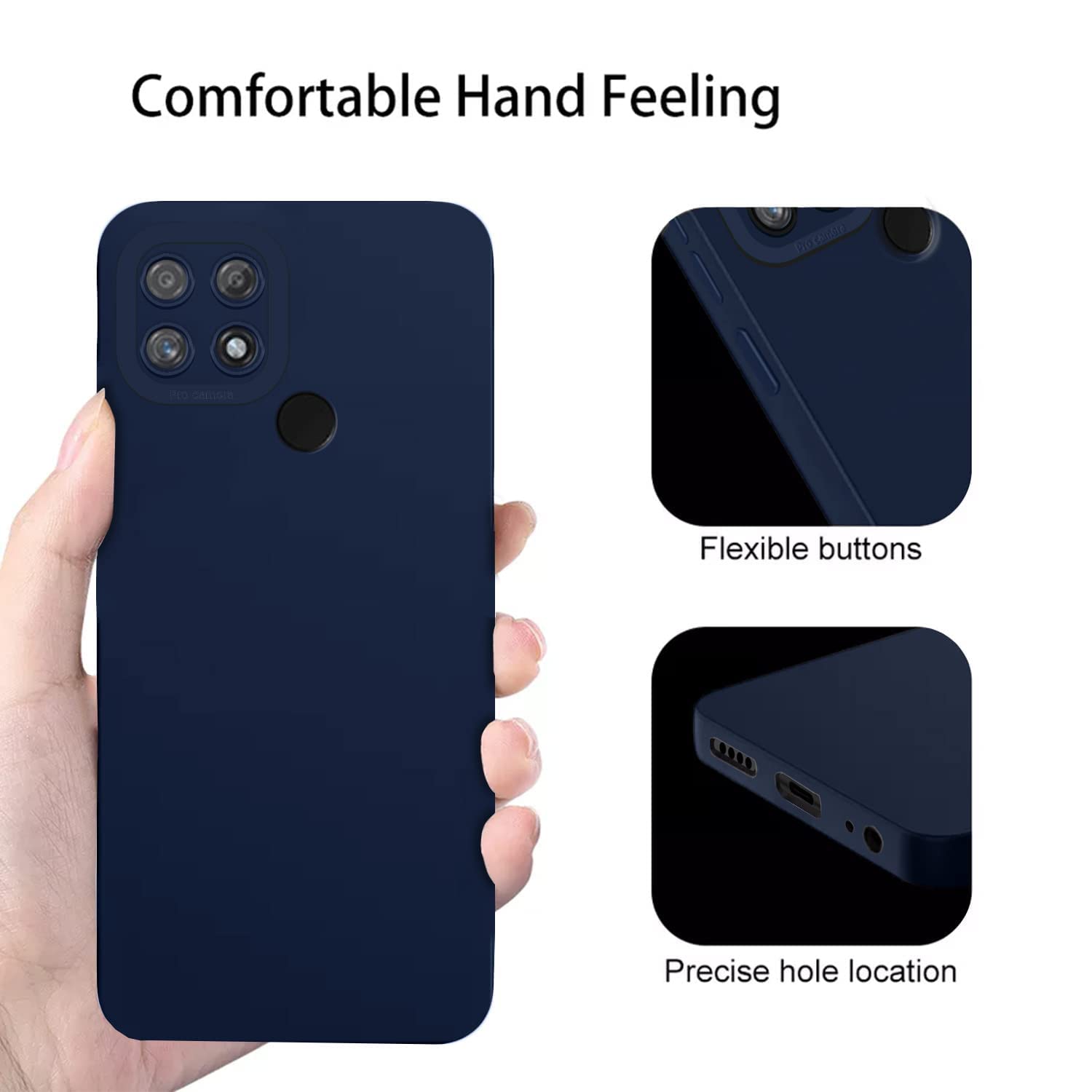Realme Narzo 50A Matte mobile cover in blue by Pikkme – photo 3