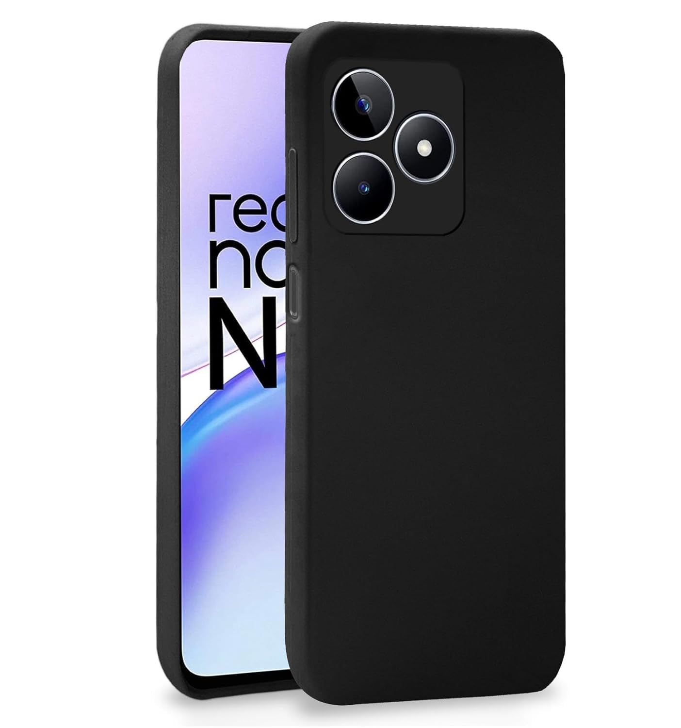 Pikkme Realme Narzo N53 black mobile back cover