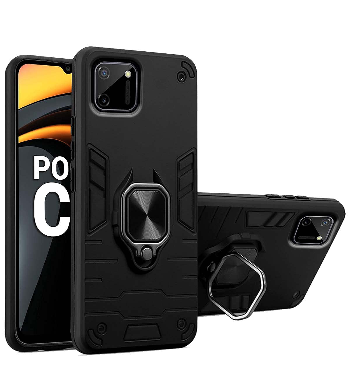 Pikkme Poco C3 black mobile back cover