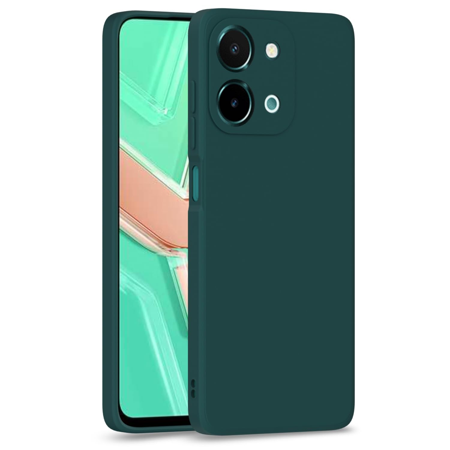 Vivo Y28 4G Matte mobile back cover in green by Pikkme