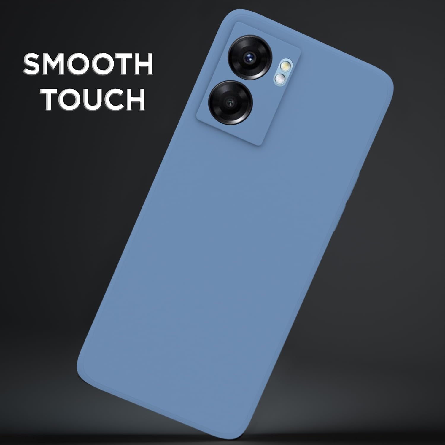 Pikkme Oppo K10 5G Soft Matte Silicone Shockproof Case (Aqua Blue)
