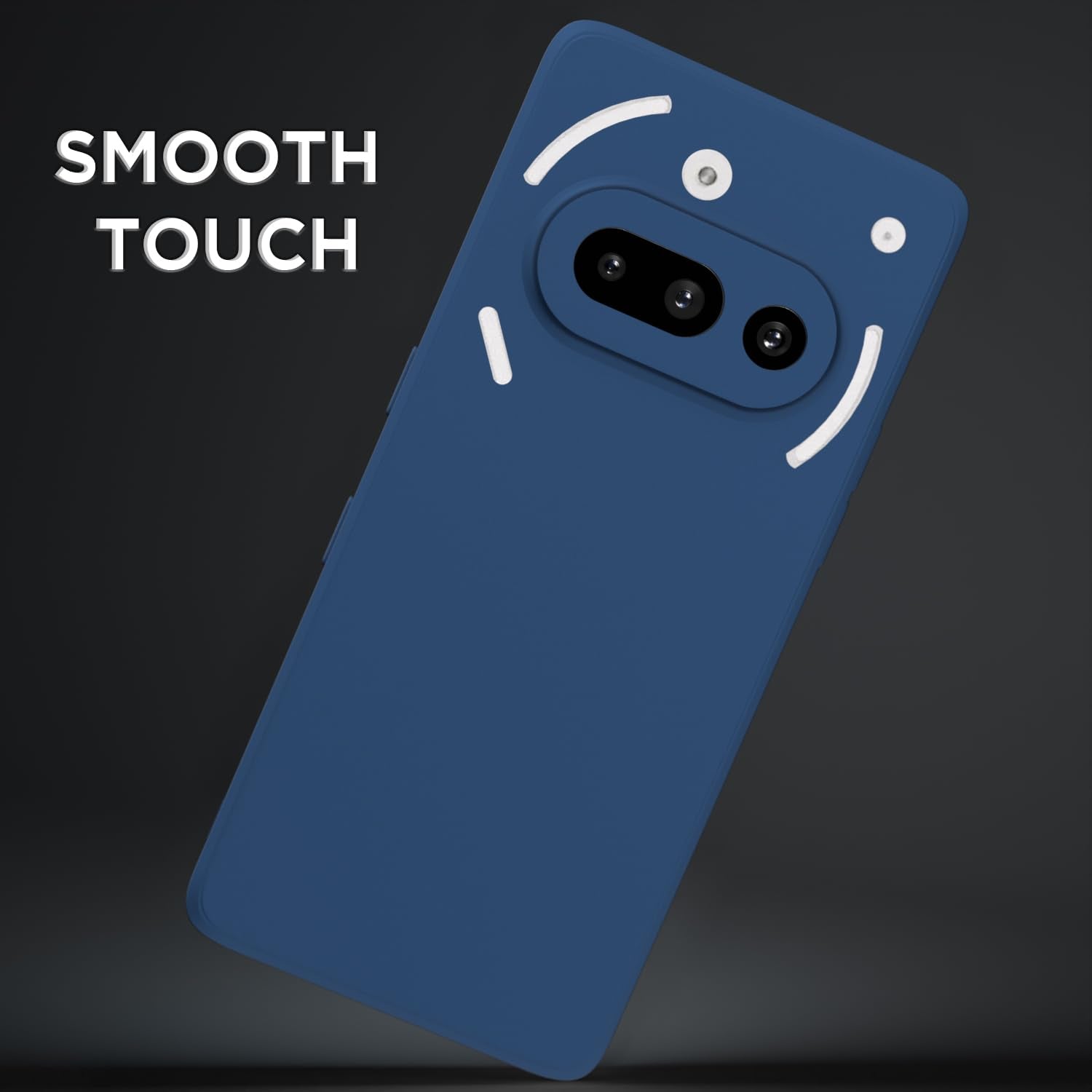 Pikkme Nothing Phone 3A Soft Matte Silicone Shockproof Case (Blue)