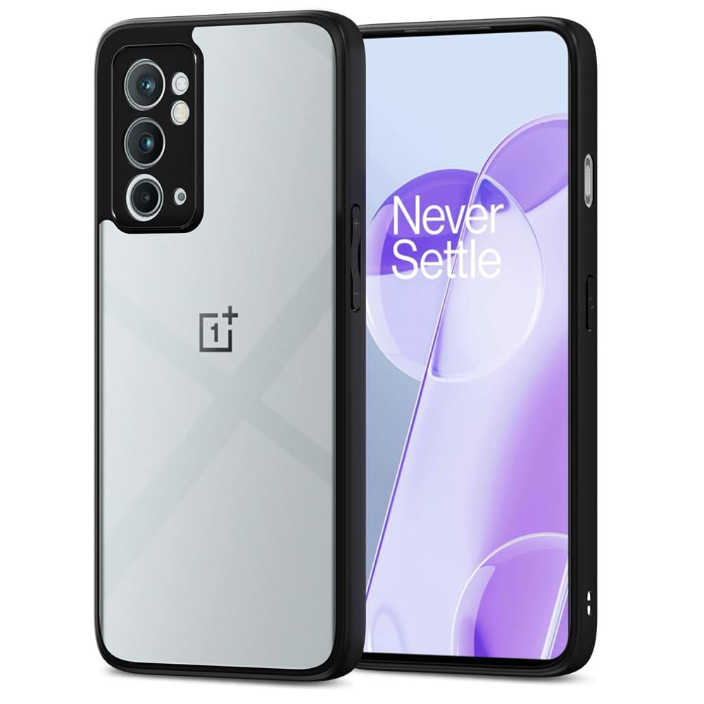 Black Hybrid mobile back cover for OnePlus 9RT 5G – Pikkme