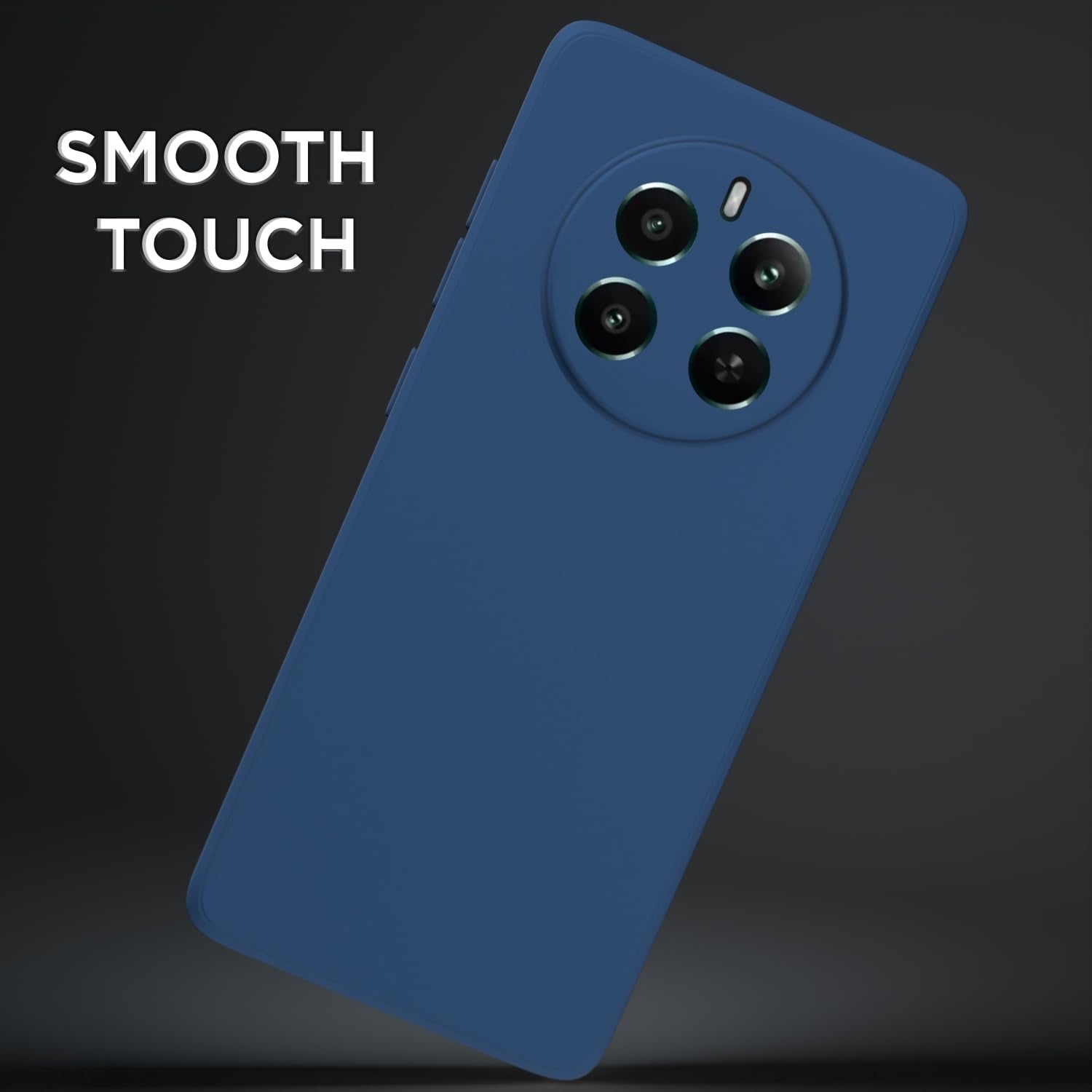 Pikkme Realme 12 Plus 5G Liquid Silicone Back Cover (Blue)