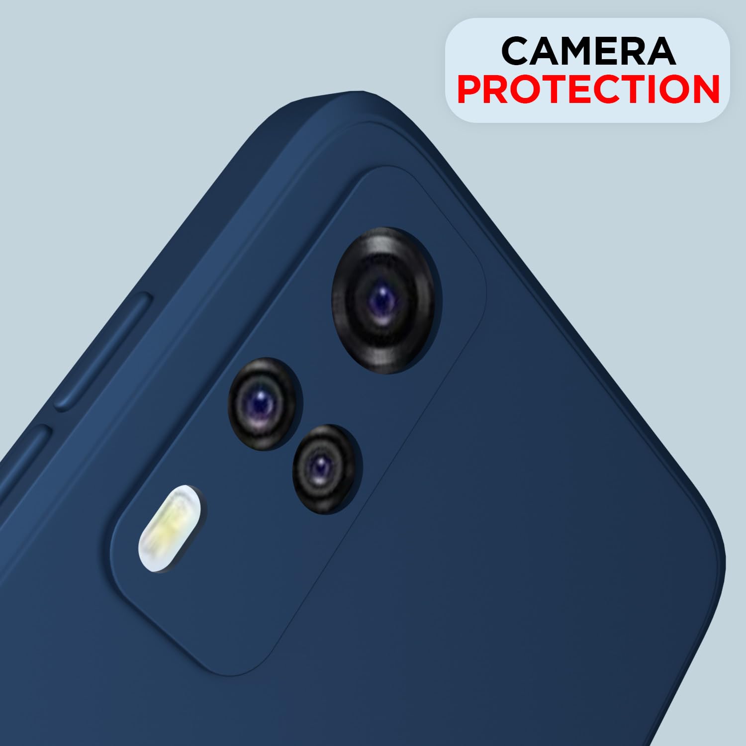 Pikkme Vivo Y31 / Y51A / Y51 / Y51i Soft Matte Silicone Shockproof Case (Blue)