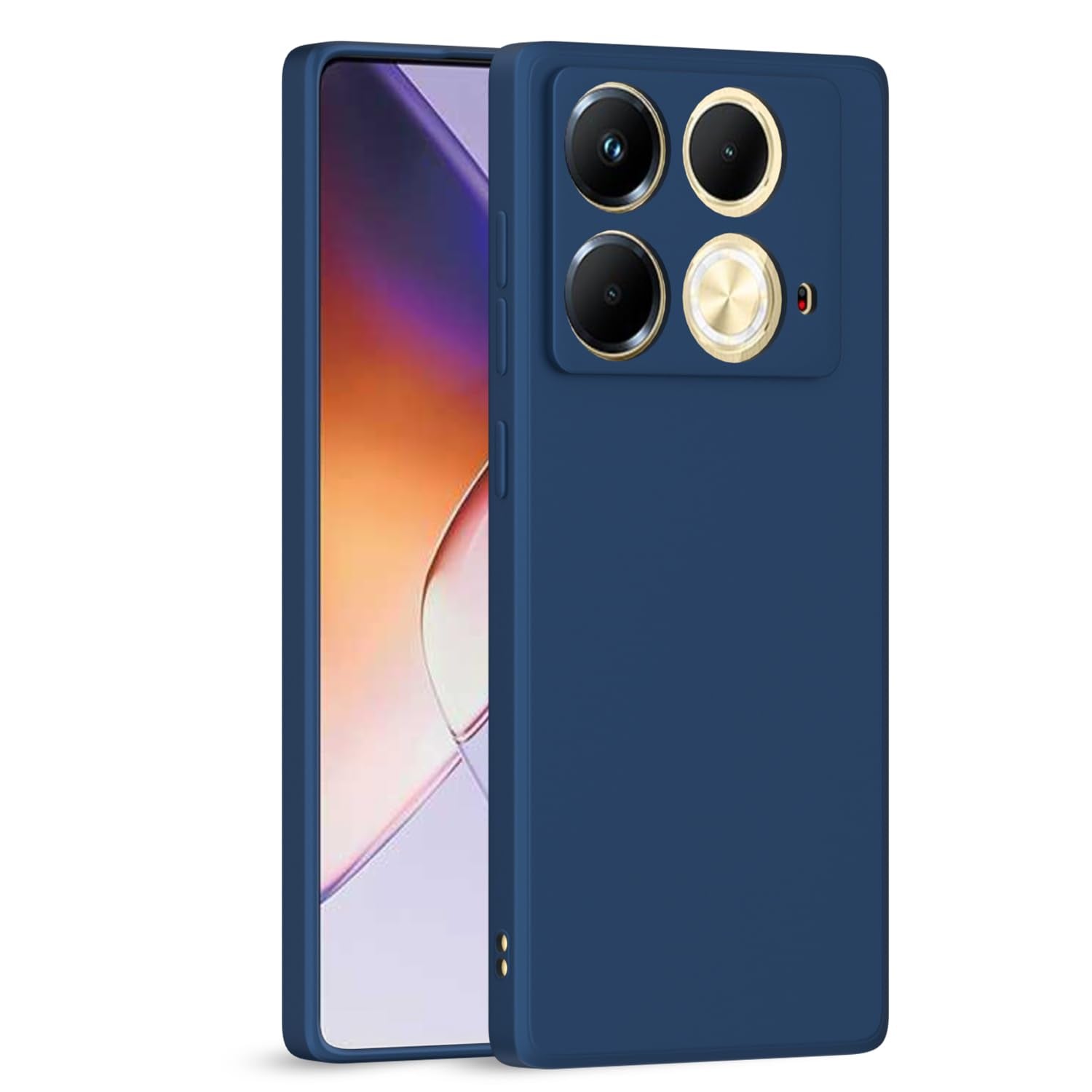 Infinix Note 40 Liquid Silicone Back Cover-Blue