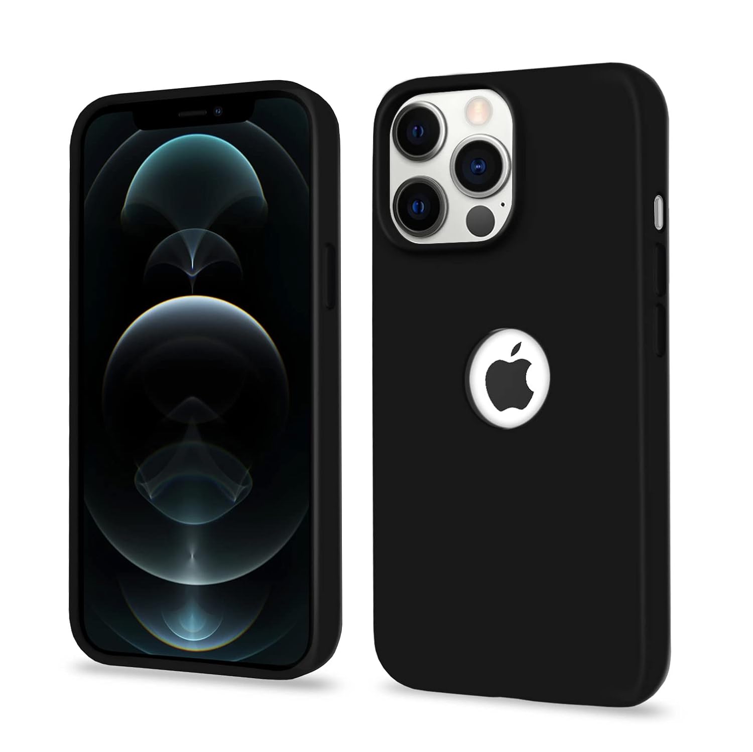 iPhone 12 Pro Max Super Soft Silicone Back Cover -Black