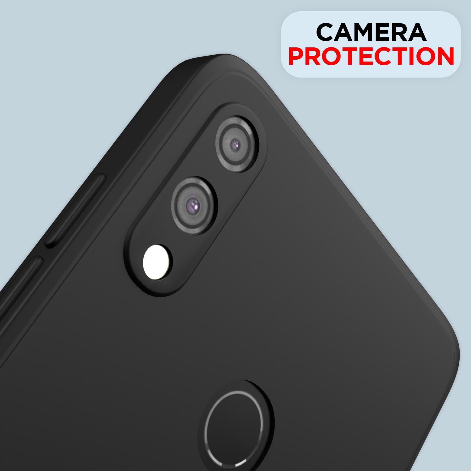 Pikkme Redmi Note 7 Pro Liquid Silicone Back Cover (Black)