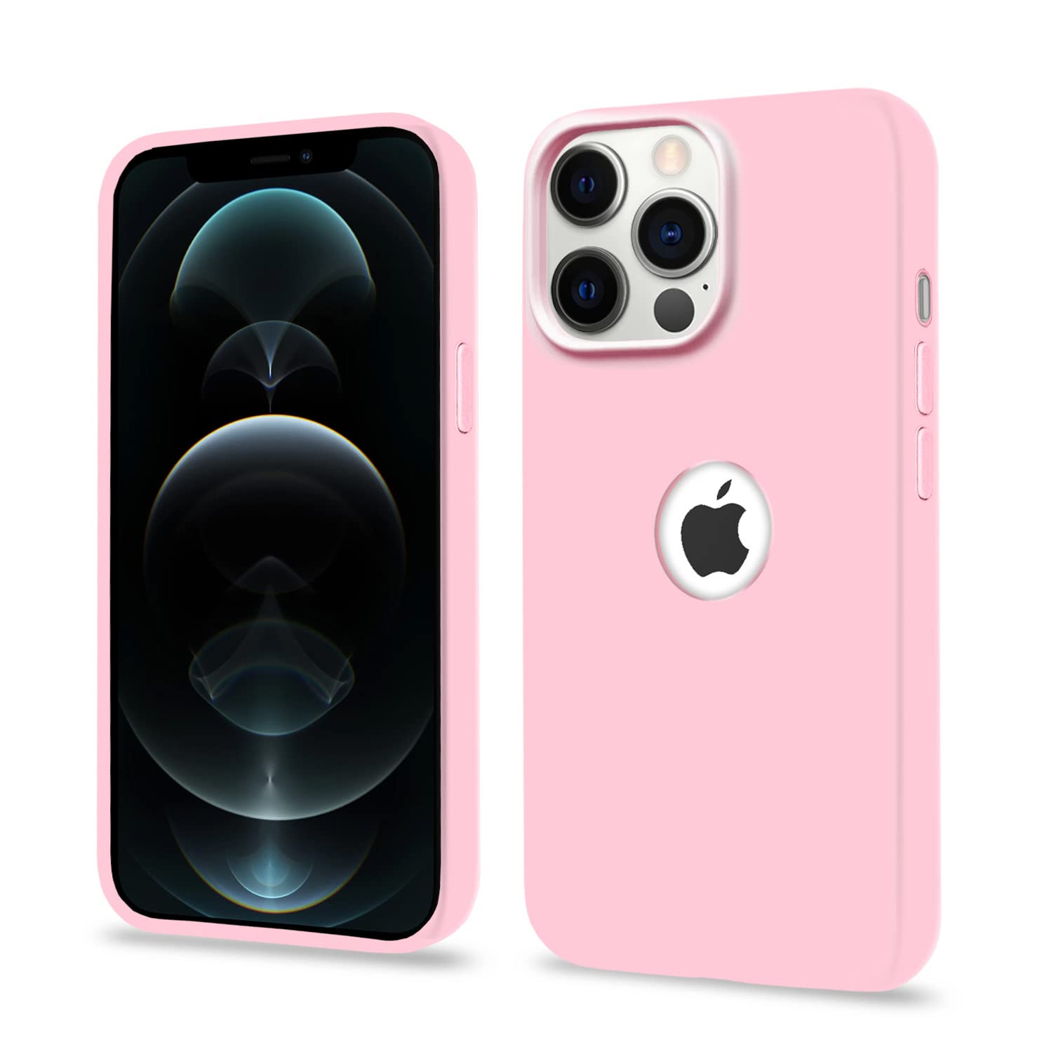 iPhone 12 Pro Max Soft Silicone back cover in rose pink by Pikkme
