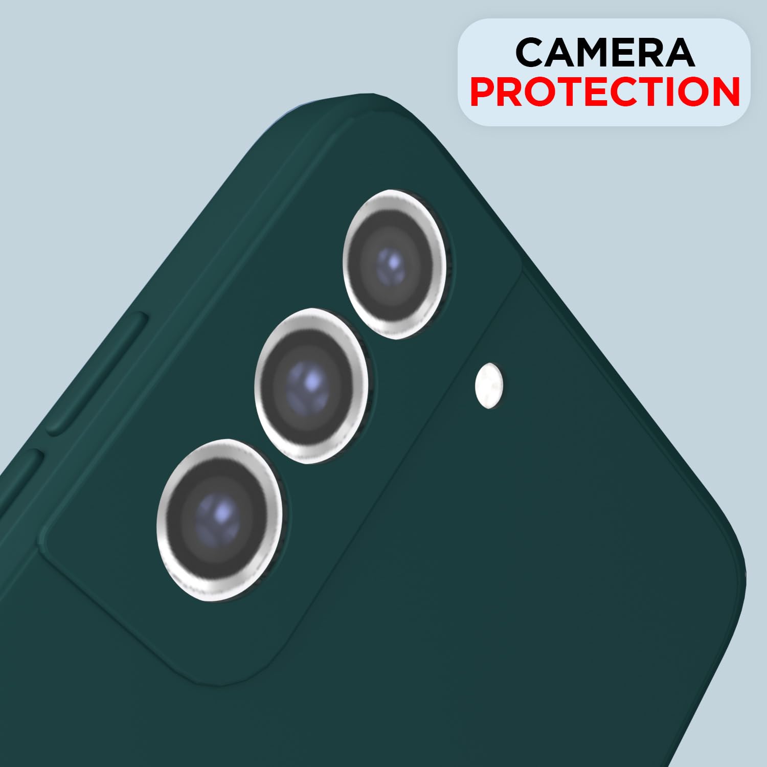 Pikkme Samsung Galaxy S21 FE 5G Soft Matte Silicone Shockproof Case (Green)