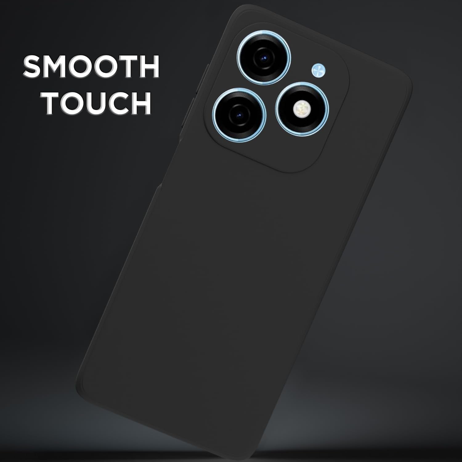 Pikkme TECNO Spark Go 2024 Liquid Silicone Back Cover (Black)