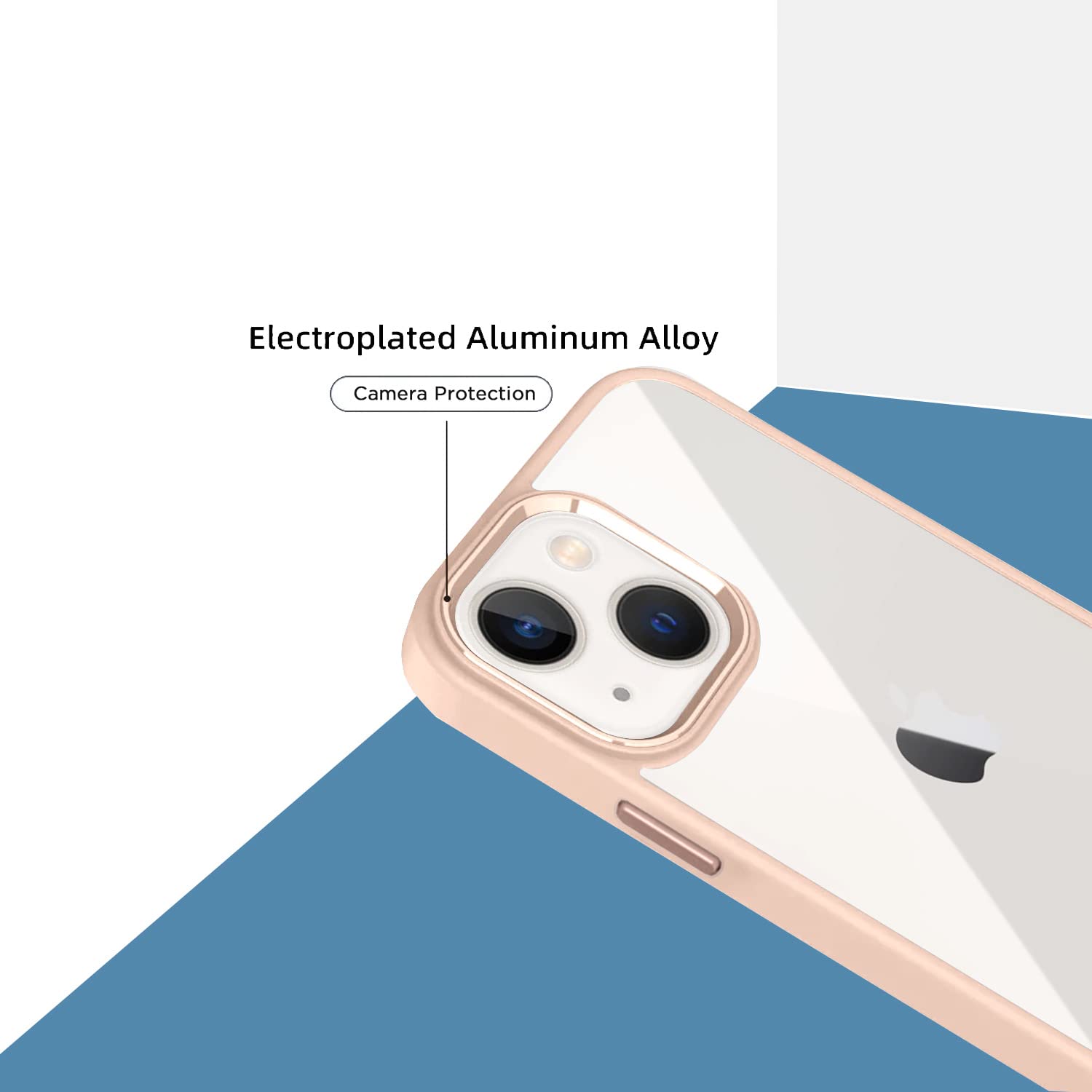 Pikkme iPhone 13 Electroplated Chrome Metal Ring Back Cover (Face)