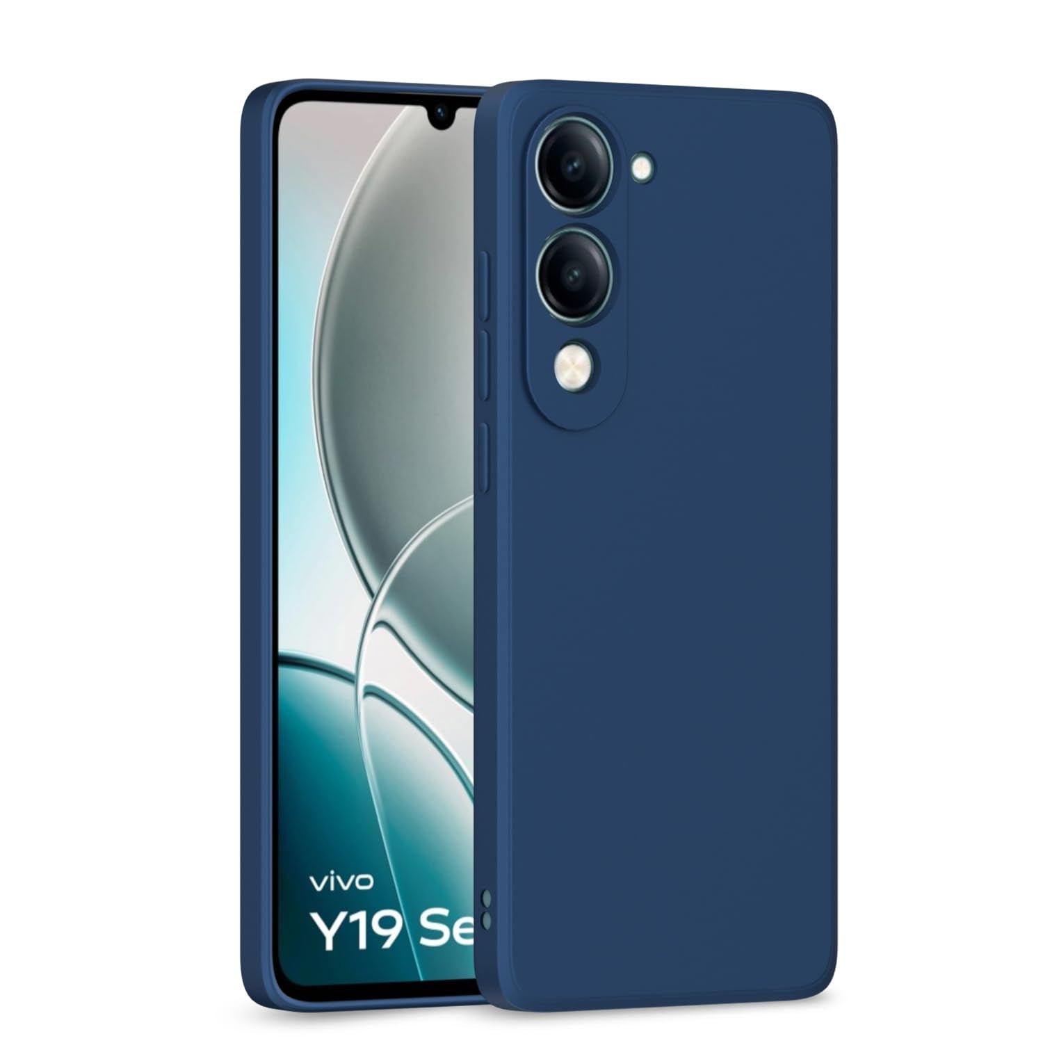Pikkme Vivo Y19e / Y04 4G / Y29s 5G Liquid Silicone Back Cover - Blue