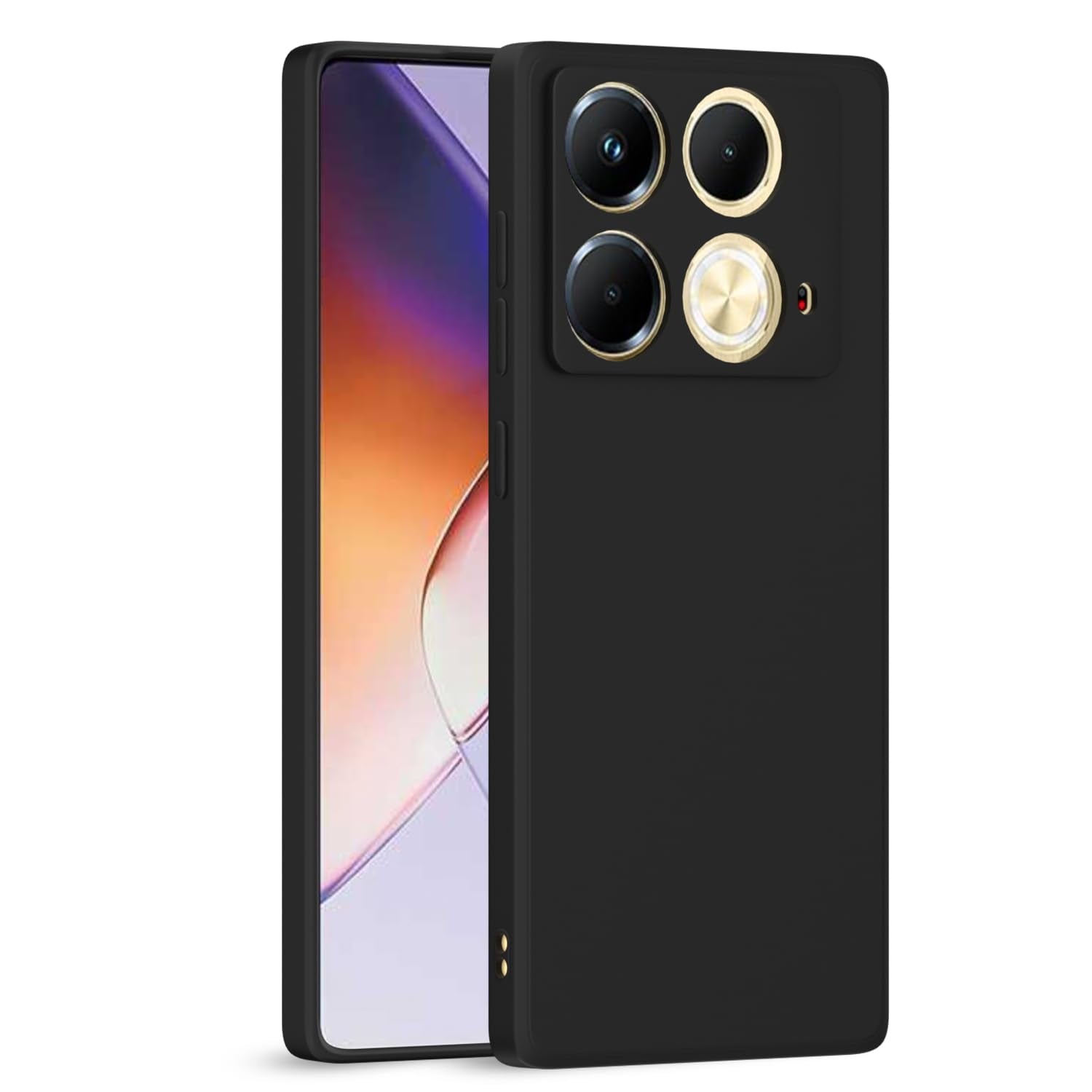 Infinix Note 40 Liquid Silicone Back Cover-Black