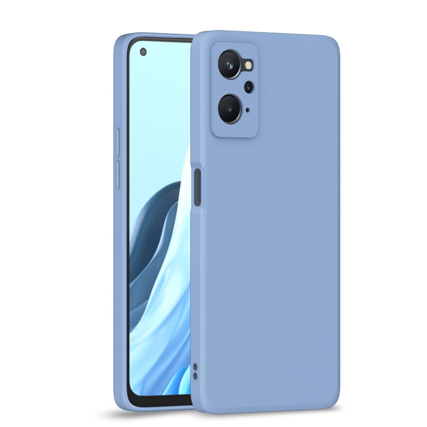 Oppo A76/A96/A36 Matte phone cover in aqua blue by Pikkme