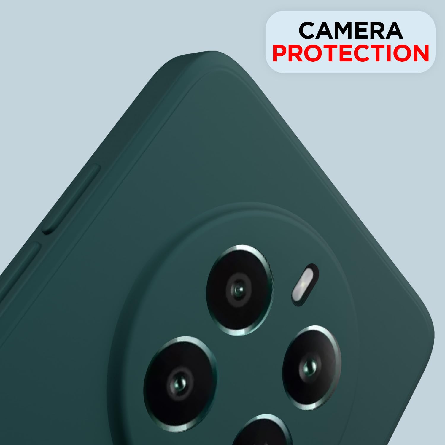 Pikkme Realme 12 Plus 5G Liquid Silicone Back Cover (Green)