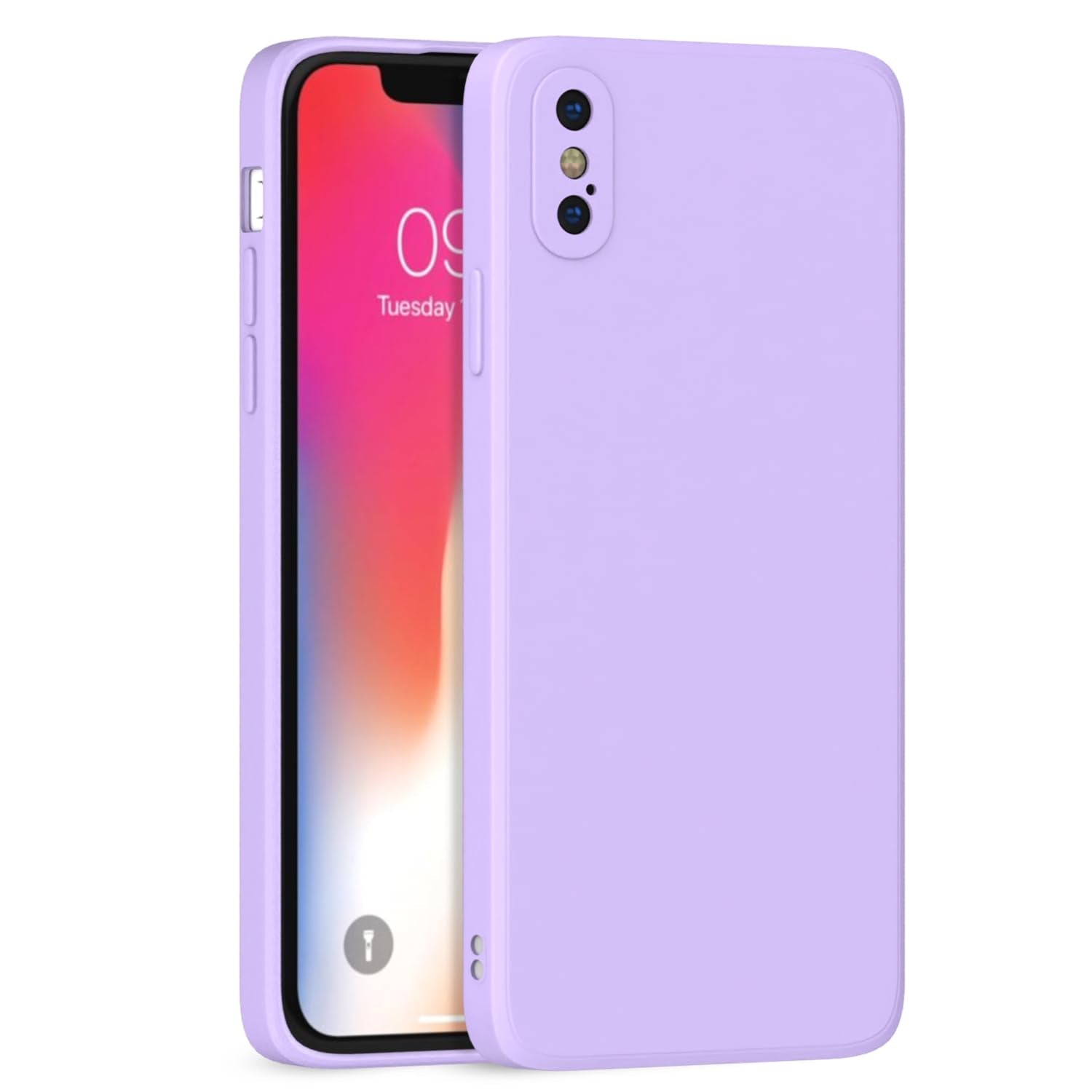 Pikkme iPhone X/XS Liquid Silicone purple mobile back cover