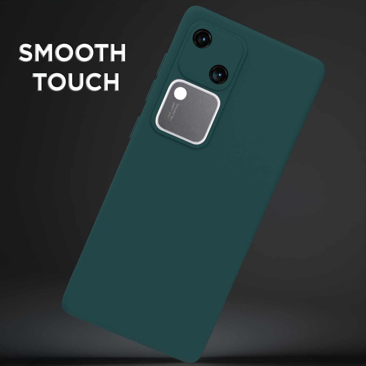 Pikkme Vivo V30 5G Liquid Silicone Back Cover (Green)