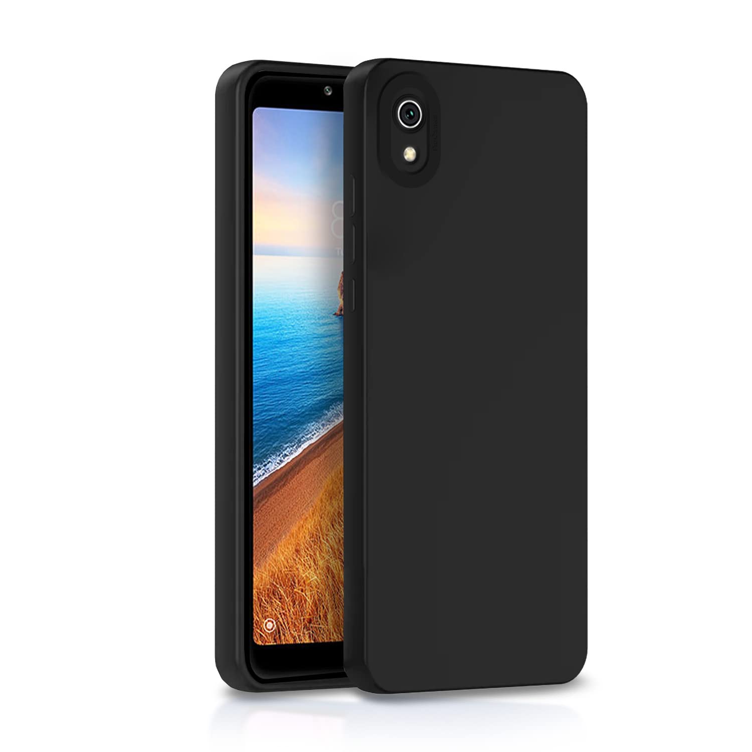 Redmi 7A mobile back cover in black by Pikkme