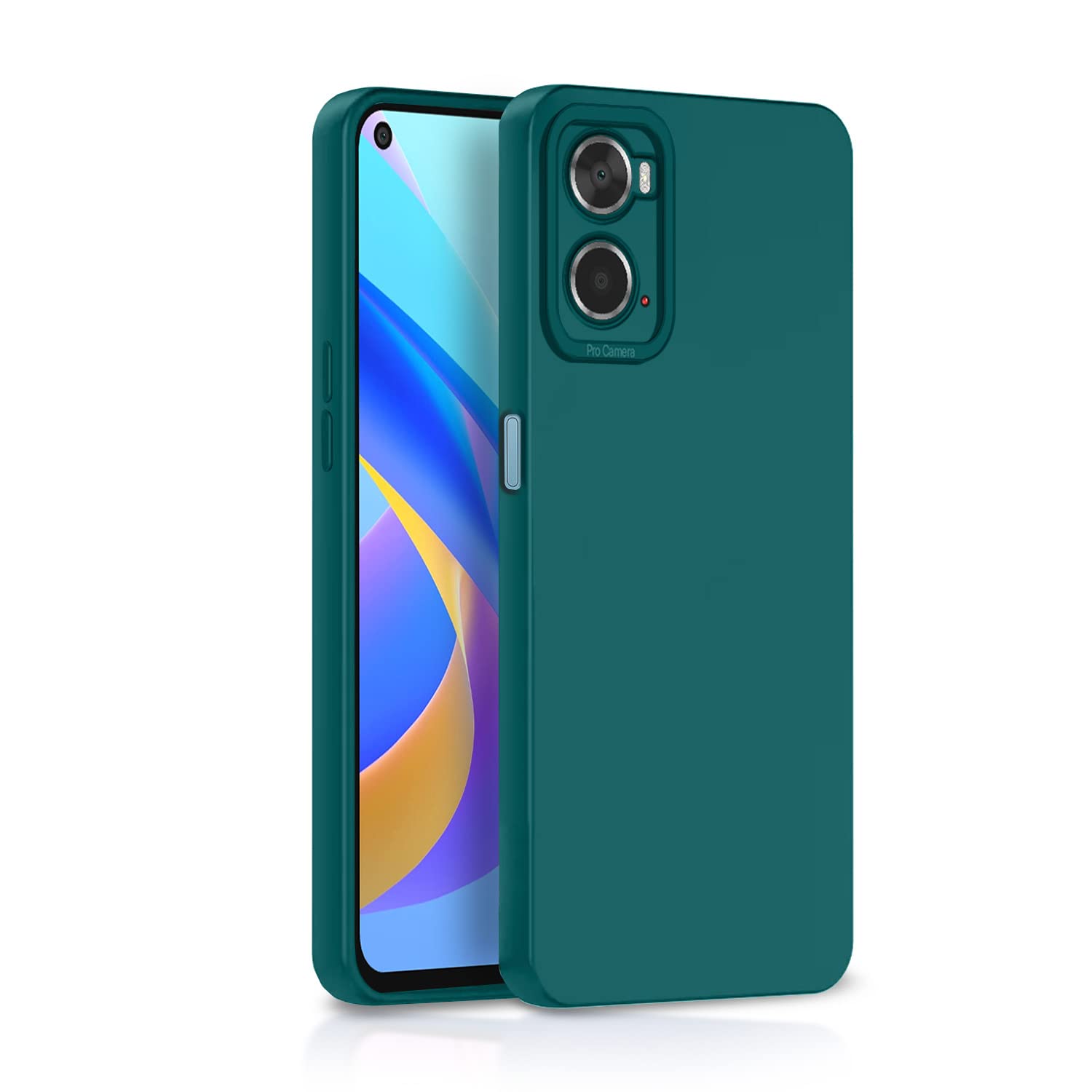 Oppo A76 / Oppo A96 / Oppo A36 Liquid Silicone Back Cover-Green