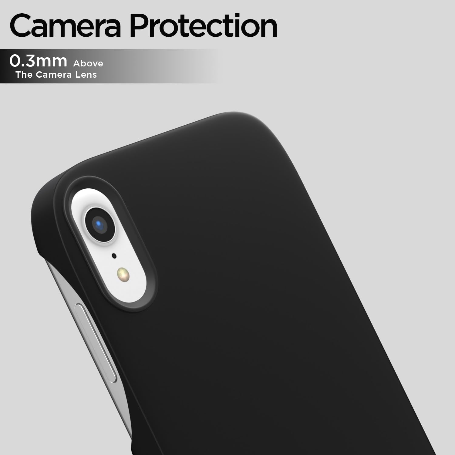 Pikkme iPhone XR SideCut Back Cover (Black)