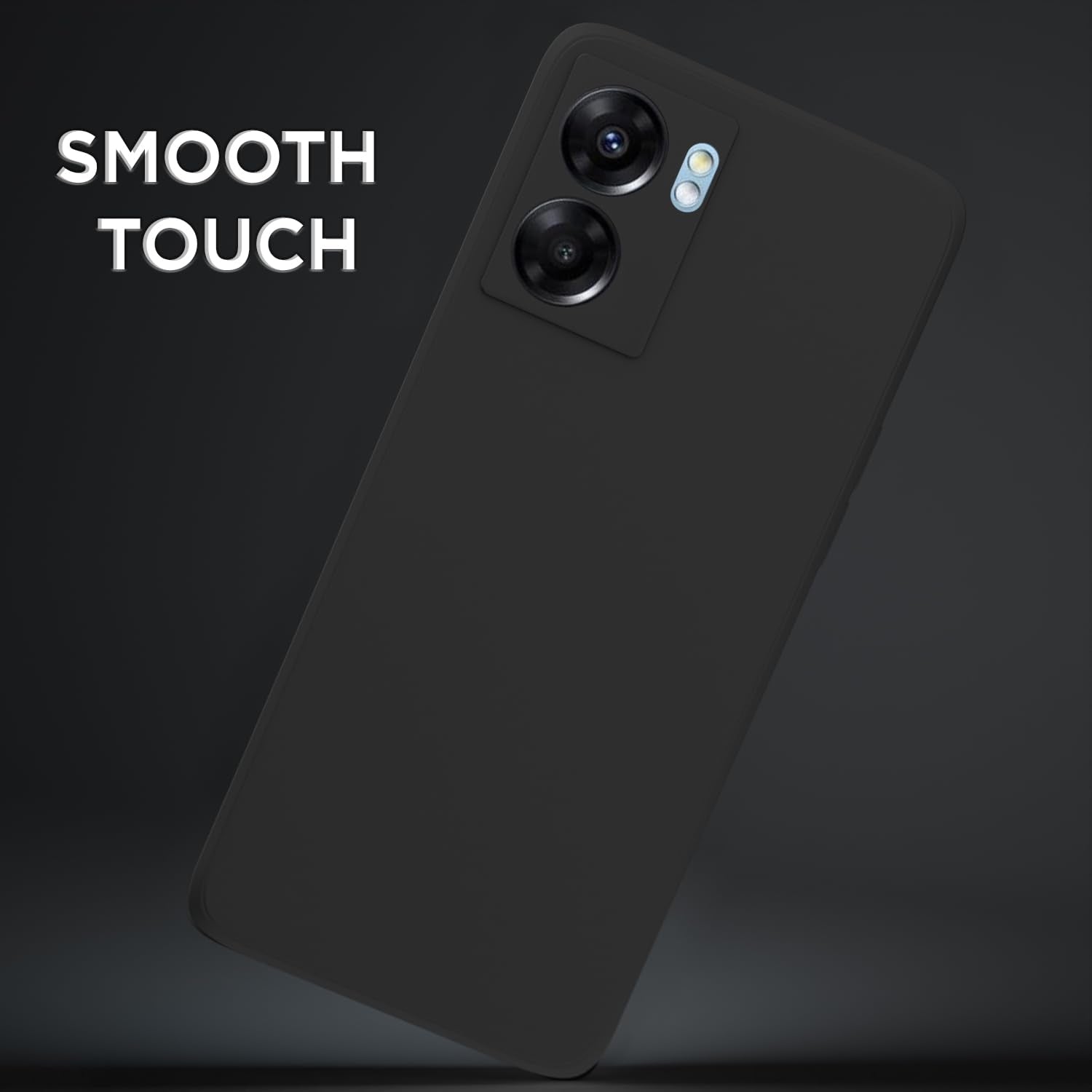 Pikkme Oppo K10 5G Liquid Silicone Back Cover (Black)