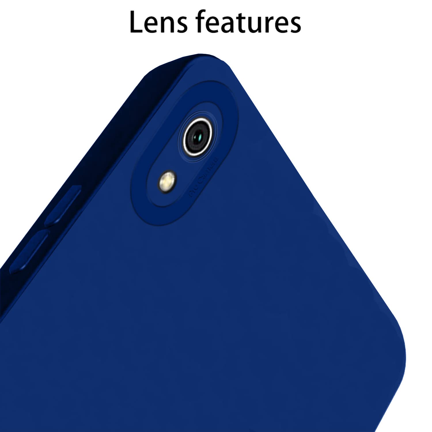 Pikkme Redmi 7A Liquid Silicone Back Cover (Blue)