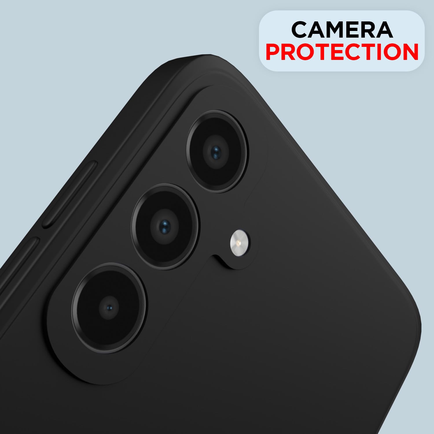 Pikkme Samsung Galaxy A15 5G Liquid Silicone Back Cover | Black