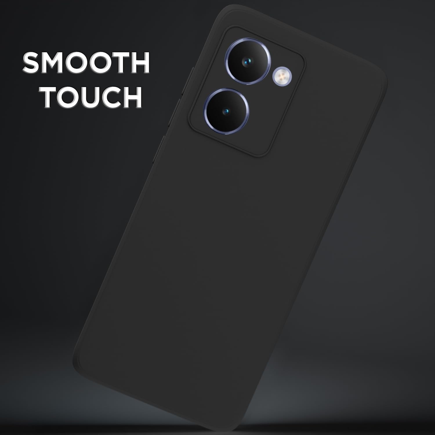 Pikkme Realme P3 Ultra 5G Soft Matte Silicone Shockproof Case (Black)