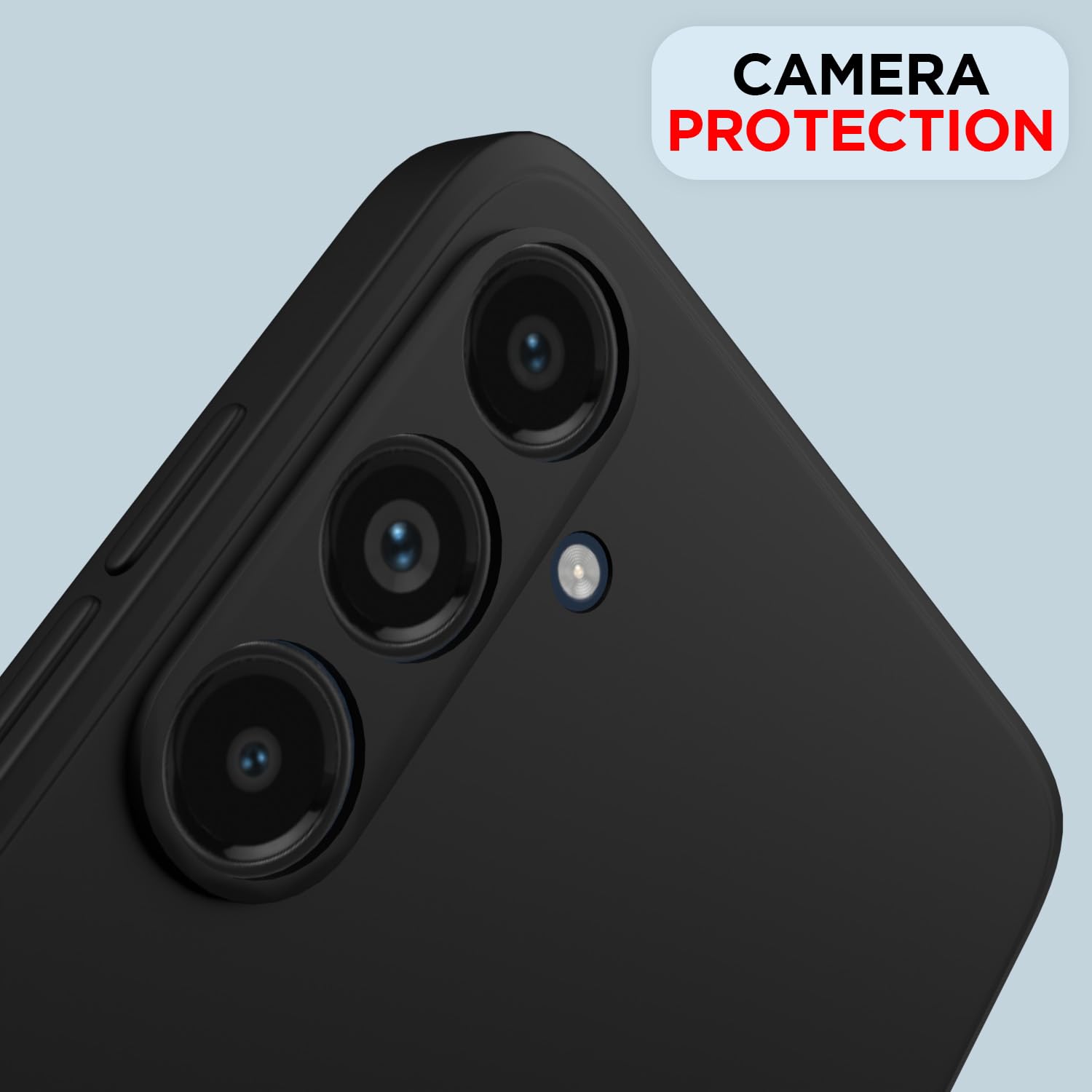 Pikkme Samsung Galaxy A35 5G Soft Matte Silicone Shockproof Case (Black)
