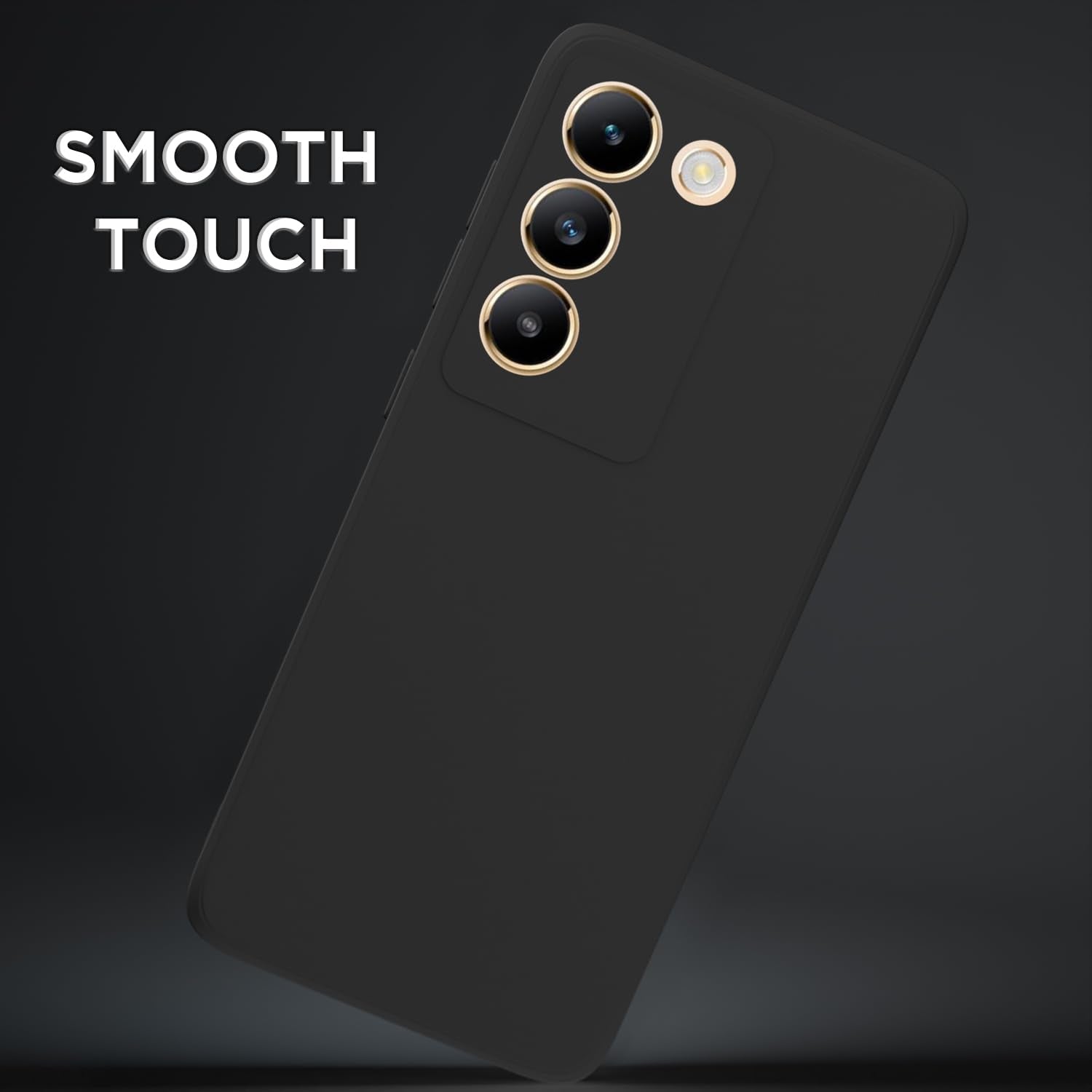 Pikkme Vivo T3 5G / Vivo Y200e 5G Soft Matte Silicone Shockproof Case | Black
