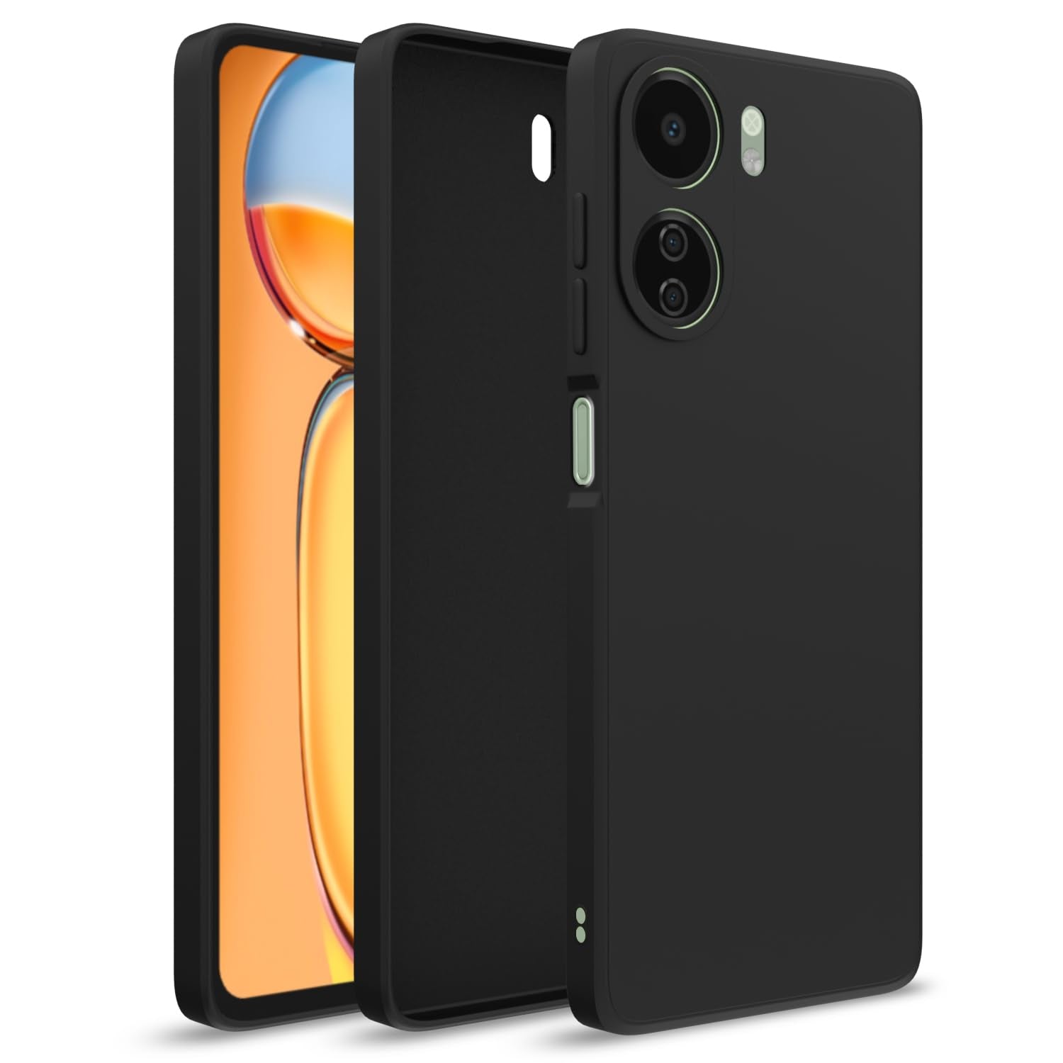 Redmi 13C 4G mobile cover in black by Pikkme