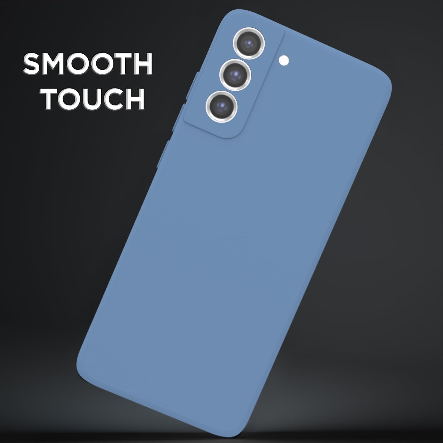 Pikkme Samsung Galaxy S21 FE 5G Soft Matte Silicone Shockproof Case (Aqua Blue)
