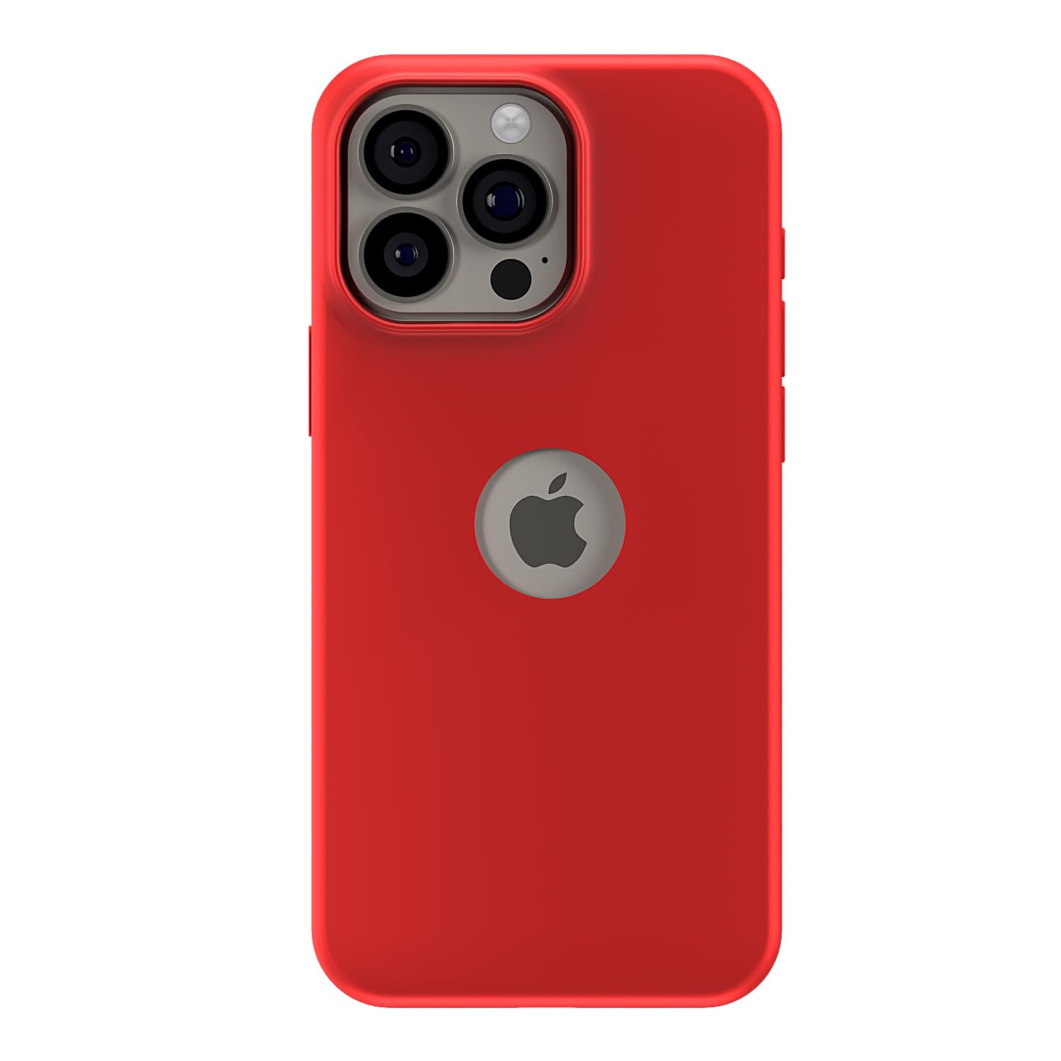 Pikkme iPhone 16 Pro Max Super Soft Silicone Back Cover (Red)