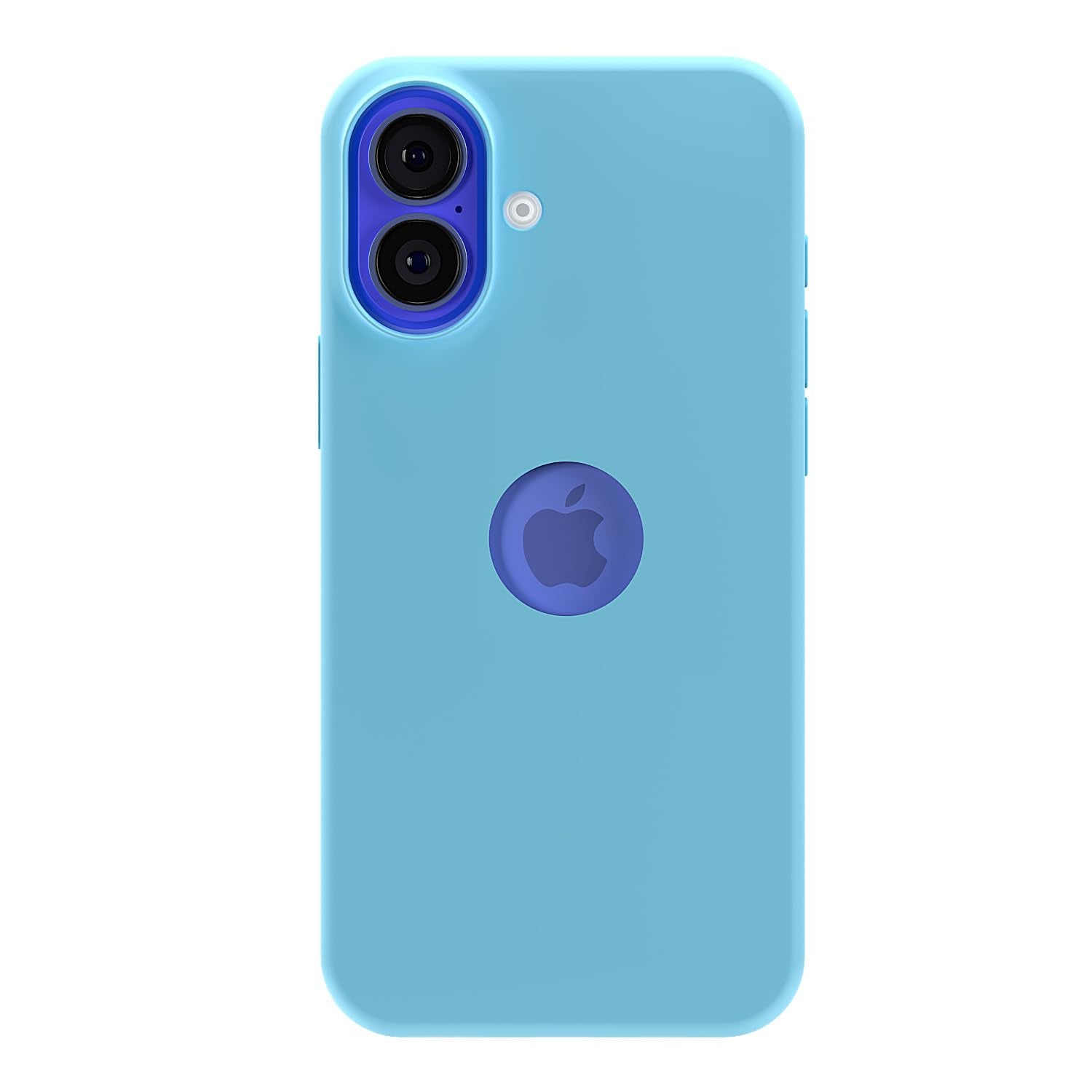 Pikkme iPhone 16 Plus Super Soft Silicone Back Cover (Sea Blue)