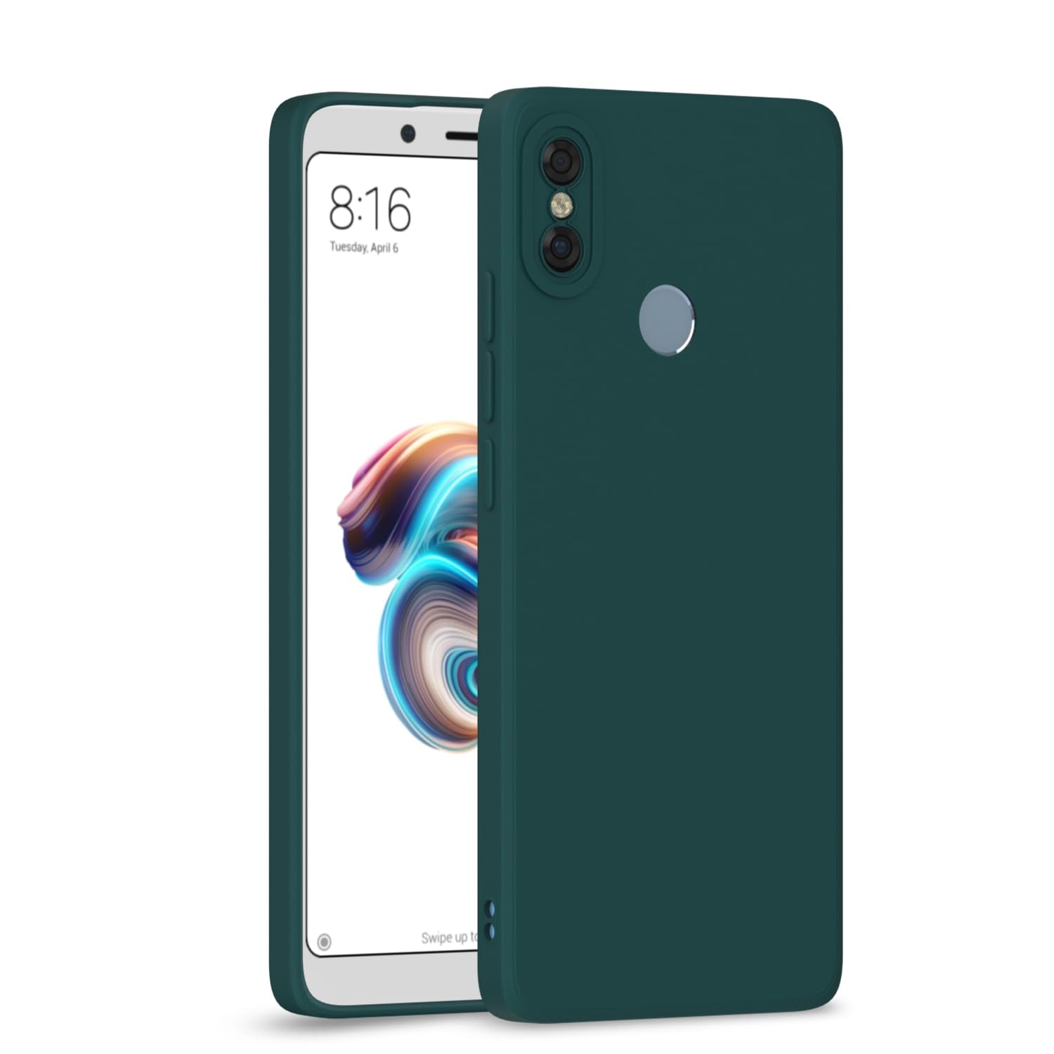 Redmi Note 5 Pro Liquid Silicone Back Cover-Green