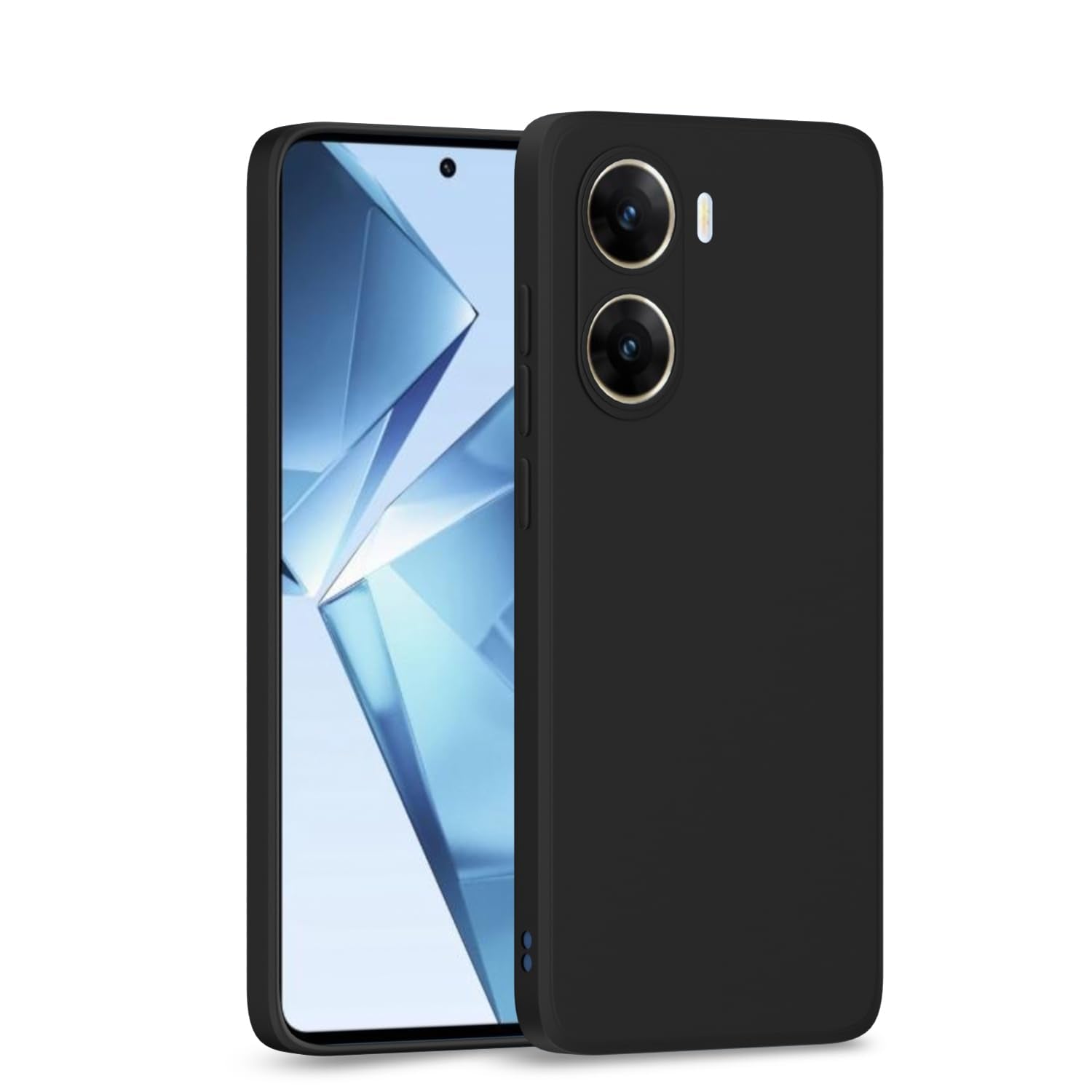 Pikkme Vivo V29e 5G Liquid Silicone Back Cover - Black