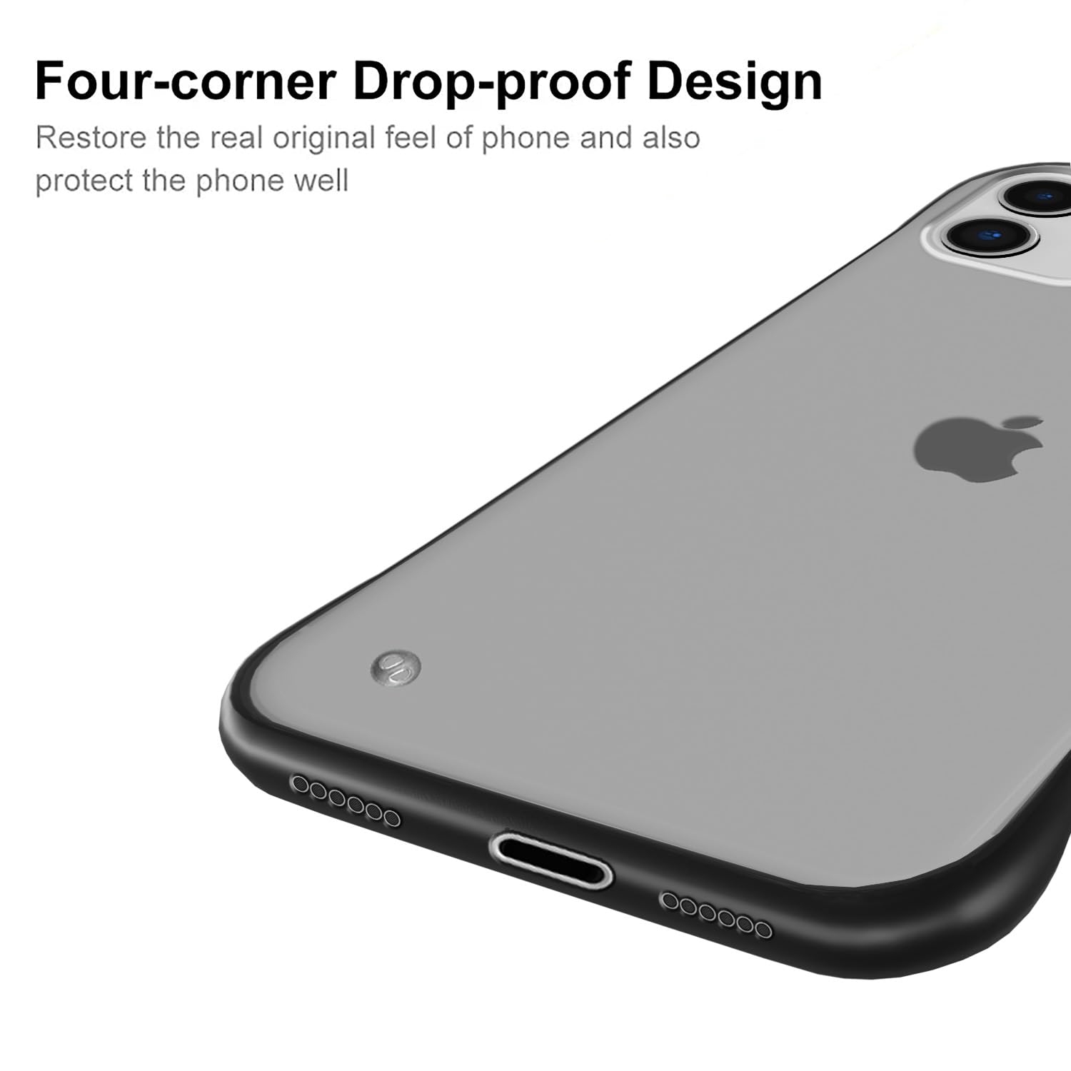 Pikkme iPhone 11 Frameless Back Cover (Black)