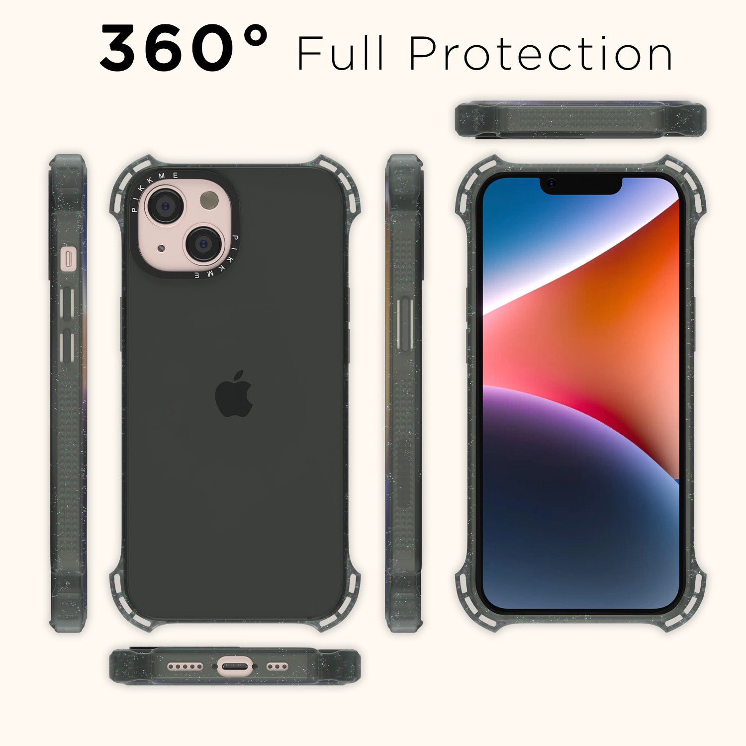 Pikkme iPhone 14 Bumpercase Back Cover (Black)