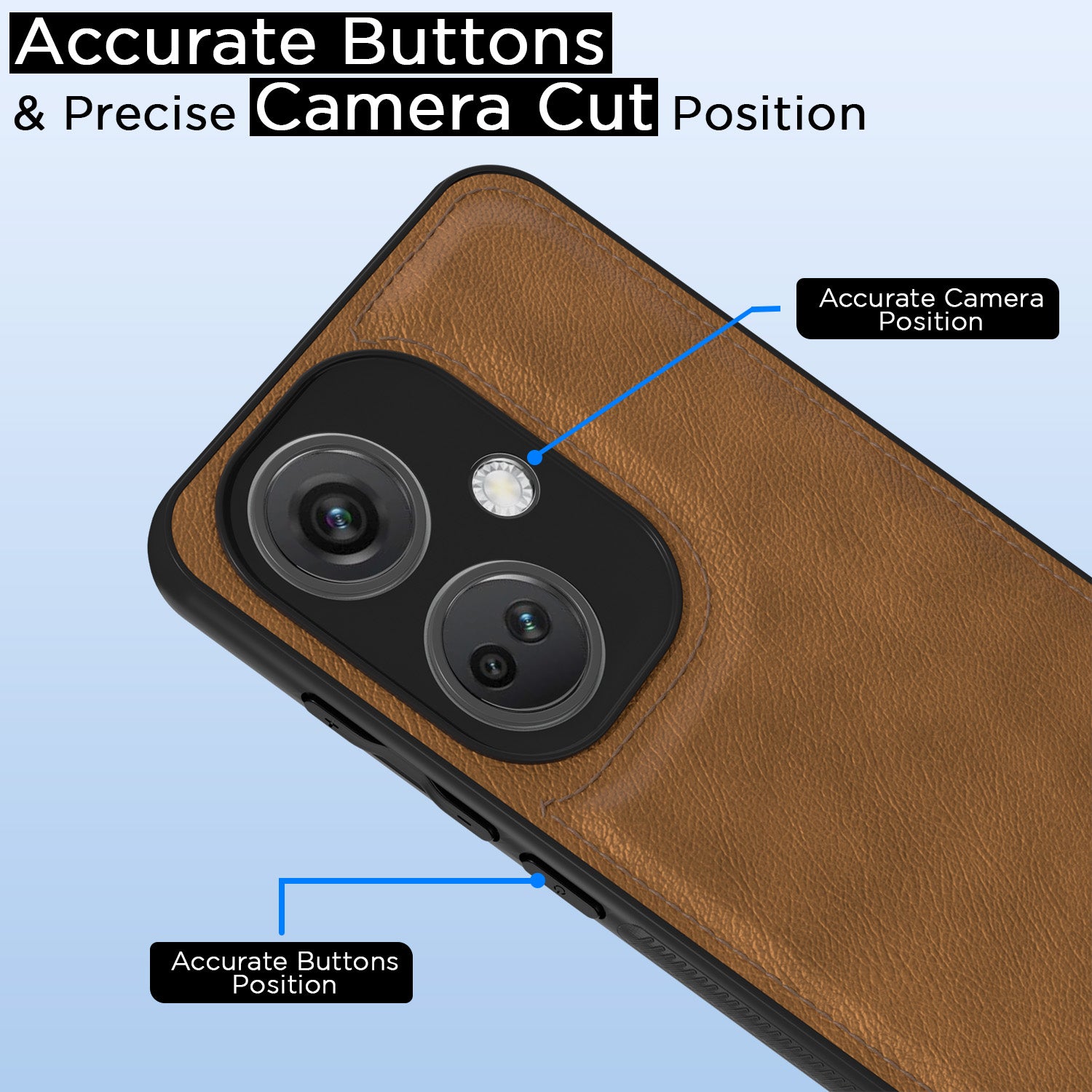 Pikkme OnePlus Nord Ce 3 5G Leather Back Case | Brown
