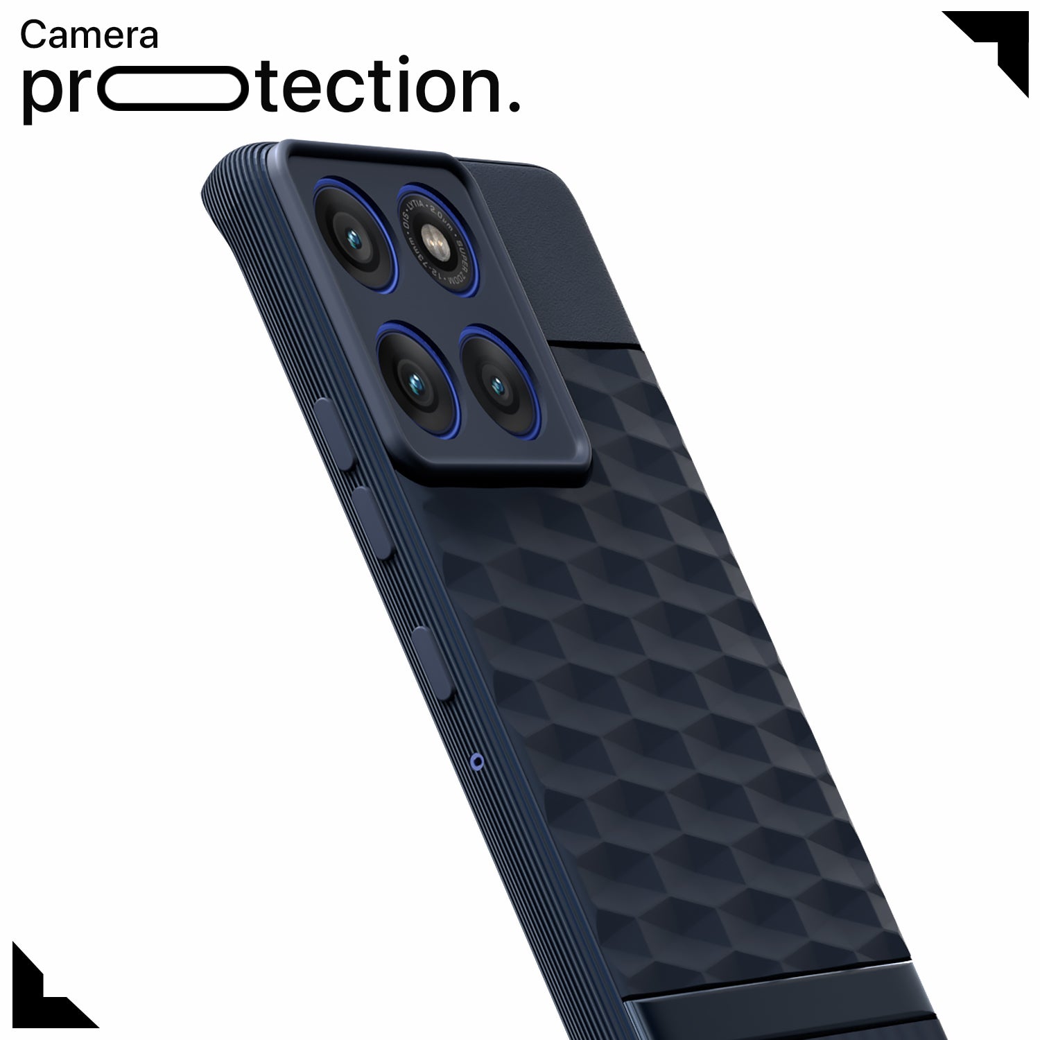 Pikkme Motorola Moto Edge 60 Pro 5G Shockproof Soft Flexible Gencase Back cover (Blue)