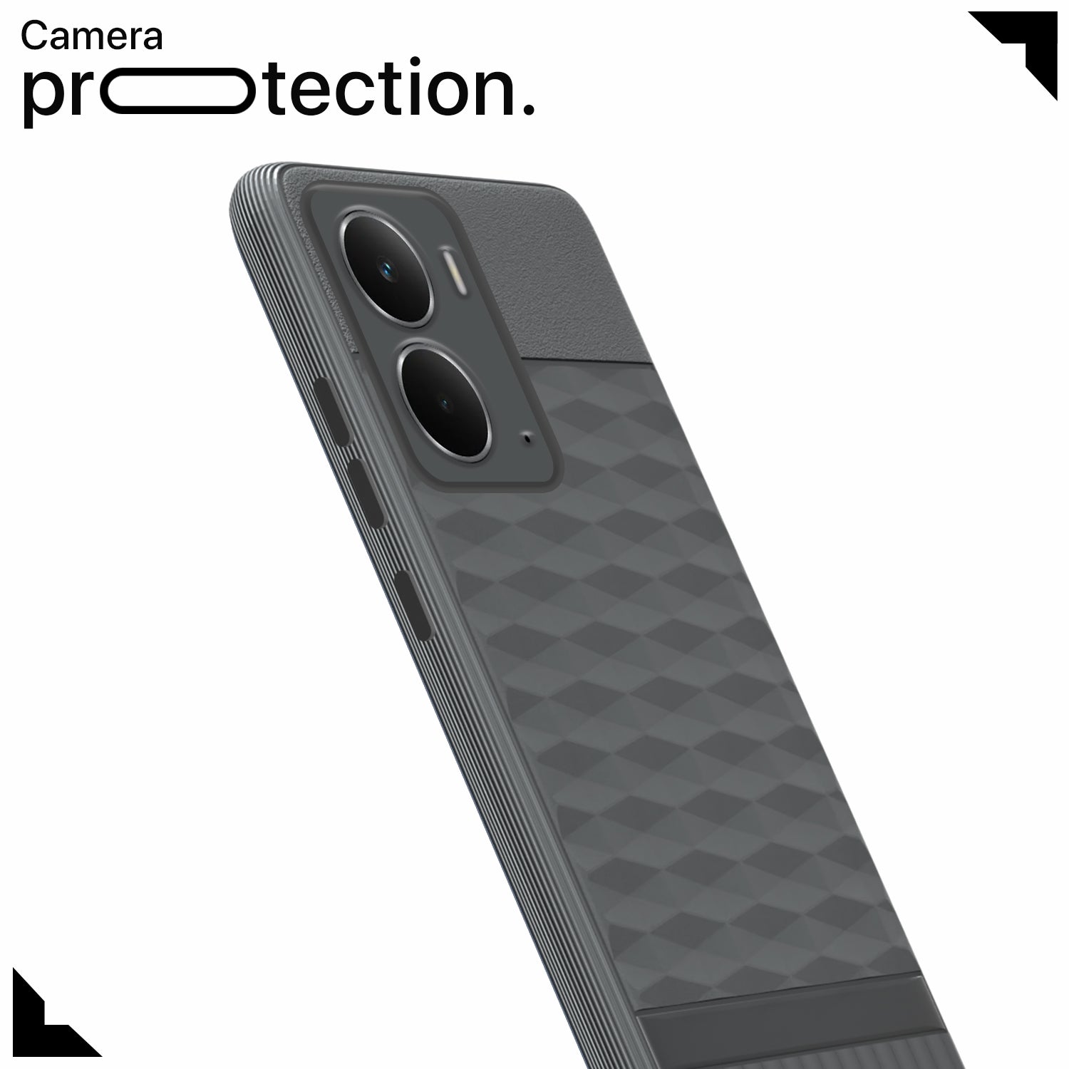 Pikkme Realme P3 5G Shockproof Soft Flexible Gencase Back Cover (Grey)