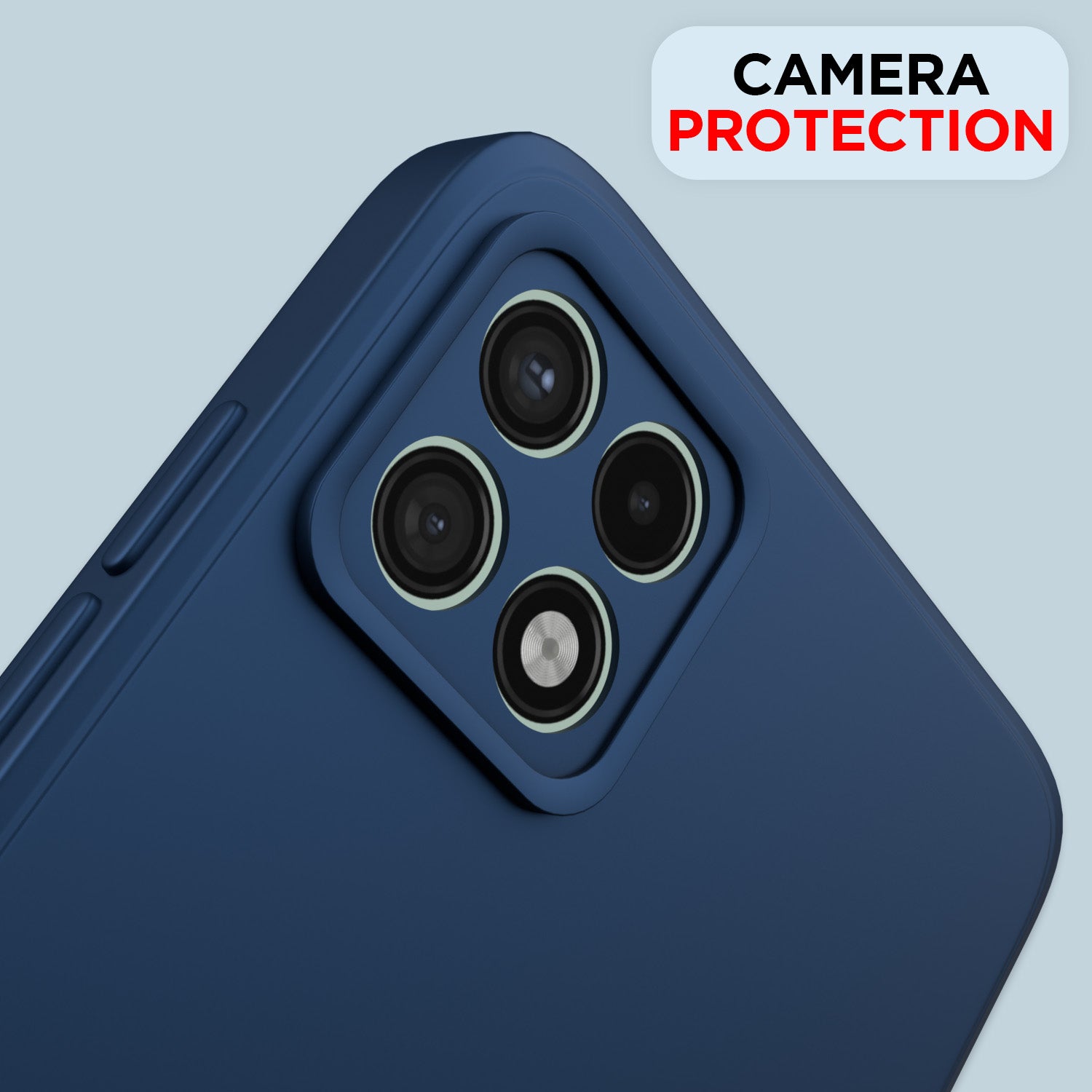 Pikkme Samsung Galaxy A22 5G Liquid Silicone Back Cover | Blue