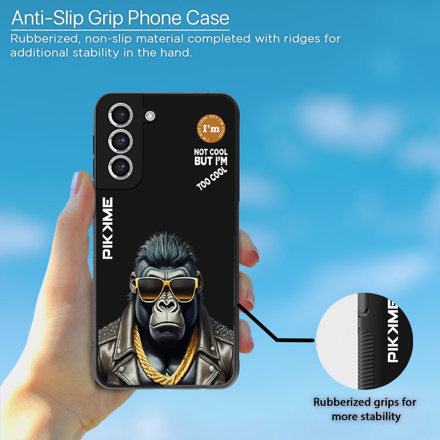 Pikkme Black Gorilla Swag Samsung Galaxy S21 Fe Nim2 Back Cover (Design 07)